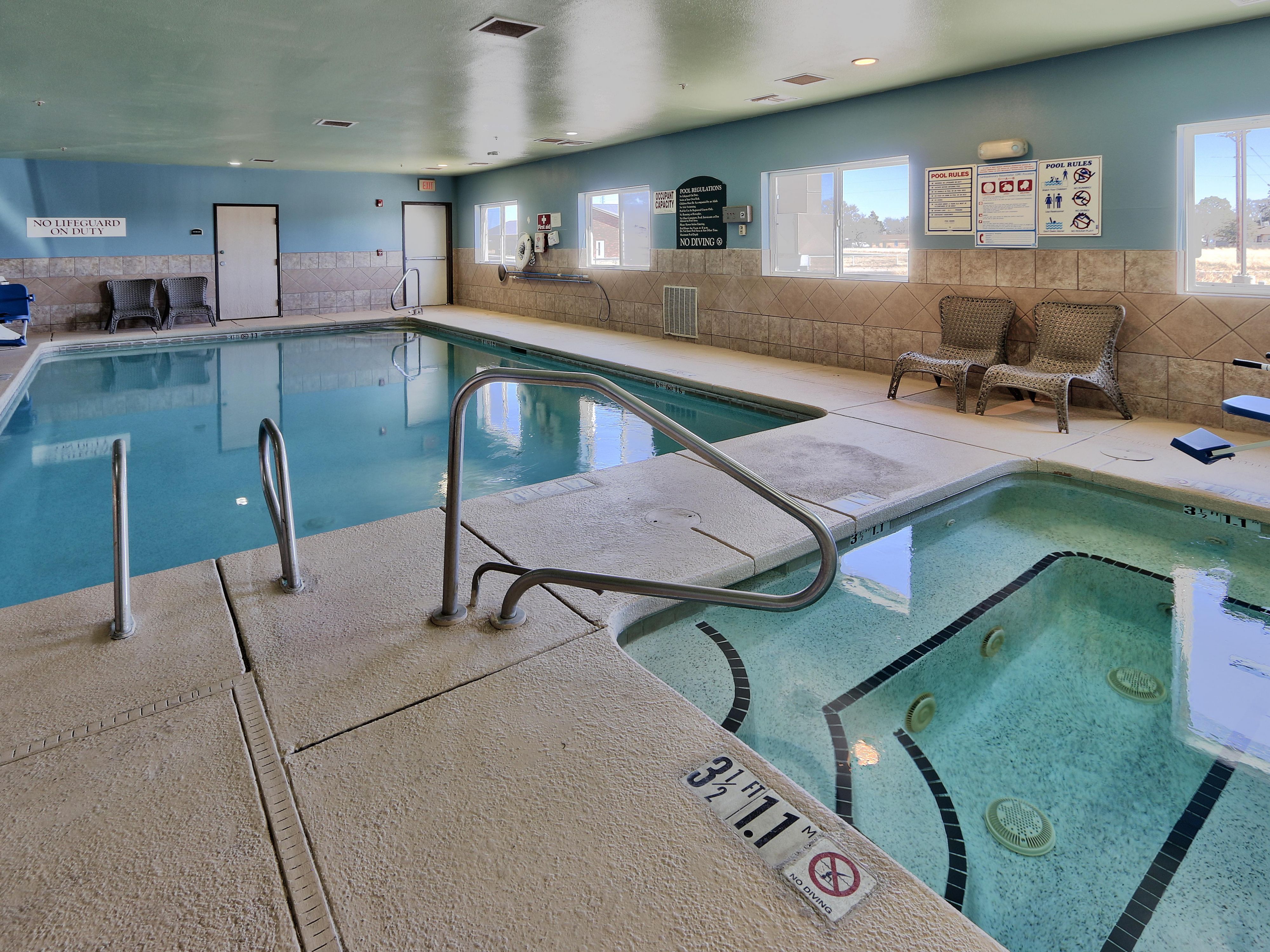 Relax in our indoor heated pool & spa great for all seasons