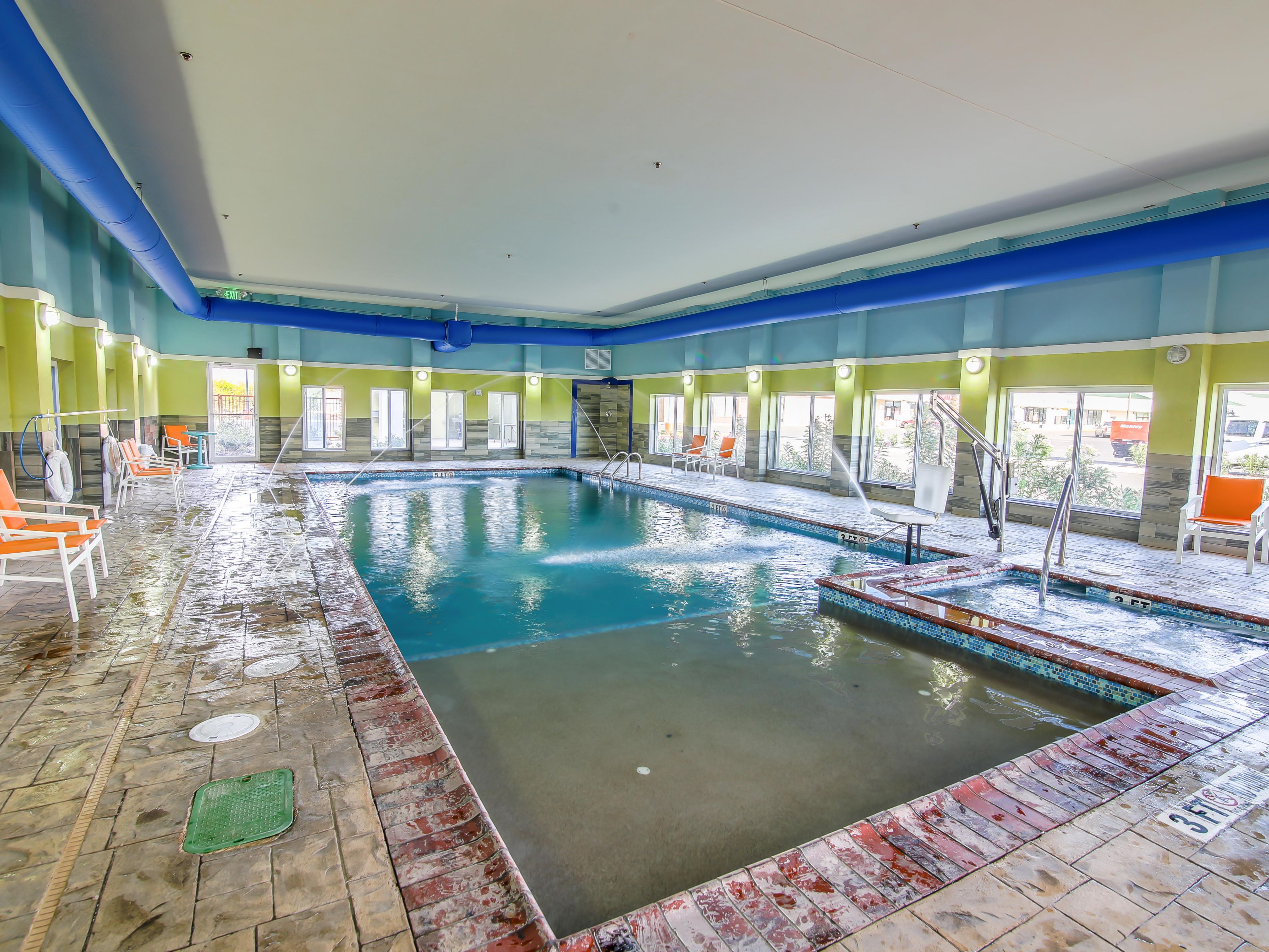 Enjoy our INDOOR pool, no matter how cold it gets outside! The perfect way to relax after a long day, or if traveling with family, you can enjoy a fun pool day with the kids! 