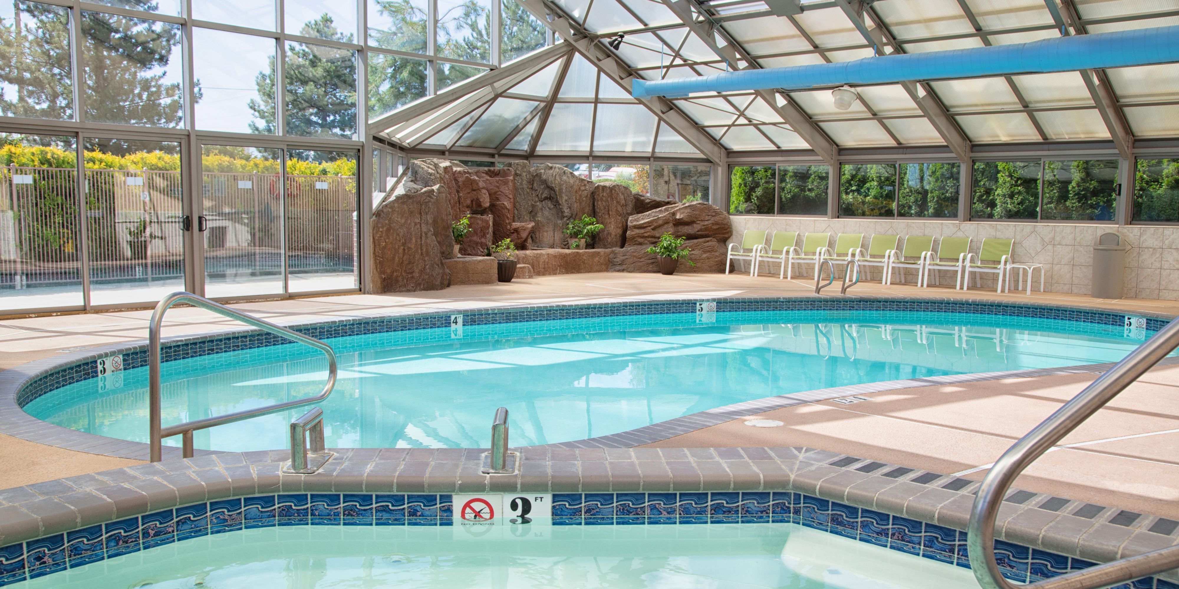 That's right, our pool is open 24-hours a day! Make a splash and enjoy our tropical themed indoor heated pool, or relax an unwind in our hot tub.