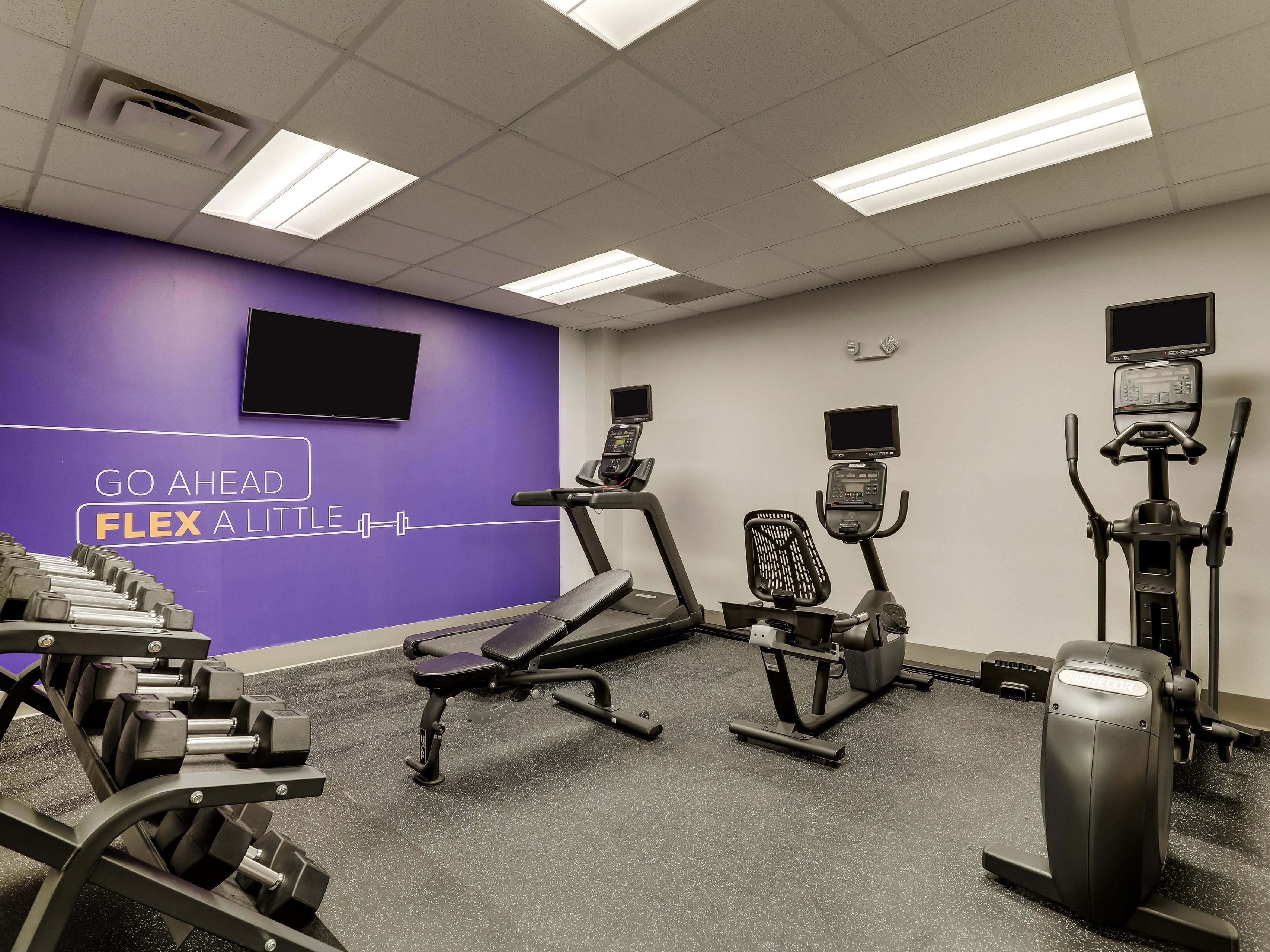 Stay on track with your fitness routine, search the web for up to date trends and be able to walk to shopping stores and restaurants without driving a car.