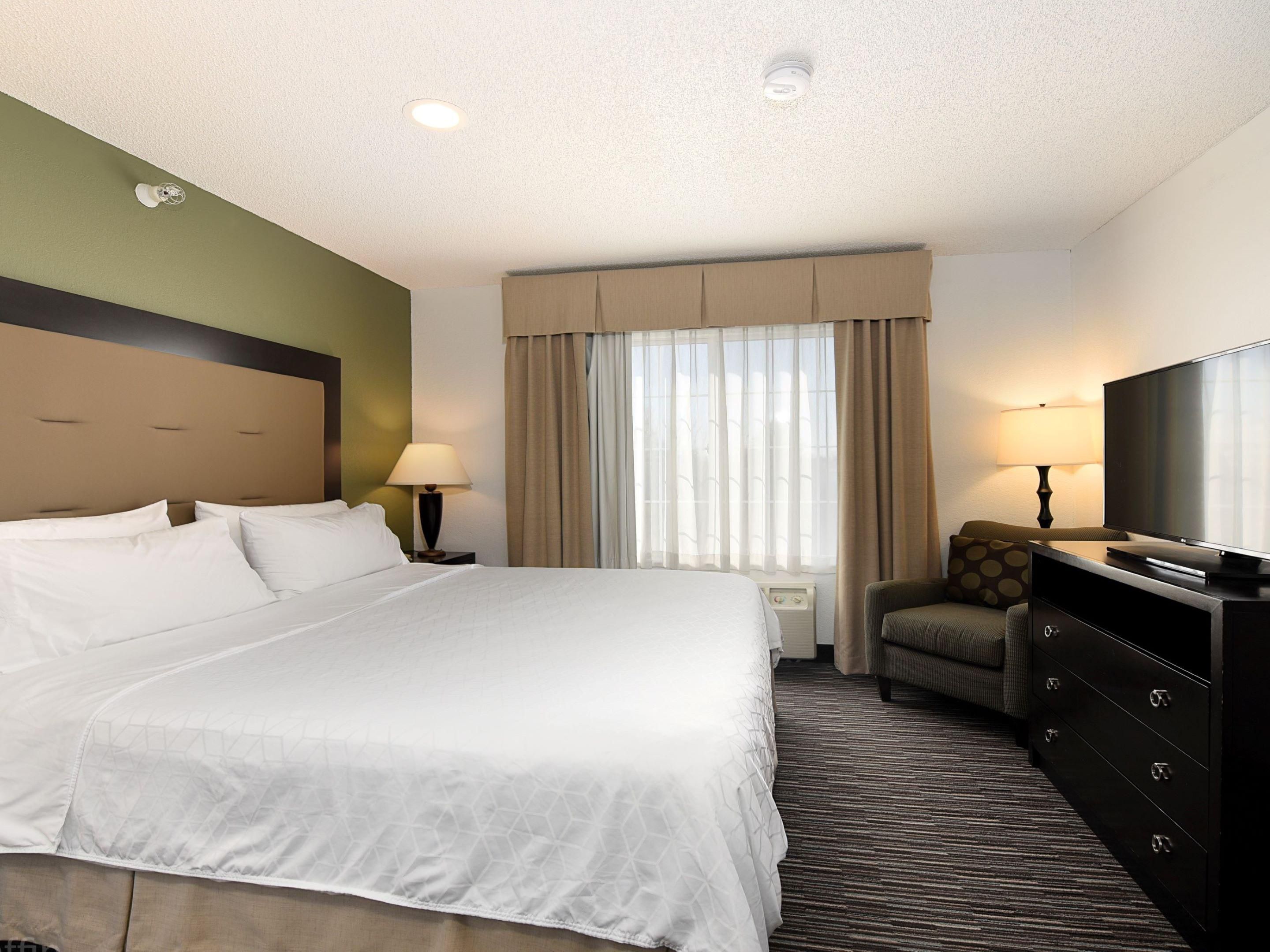 Pull back the covers, hop in and catch your favorite TV show.