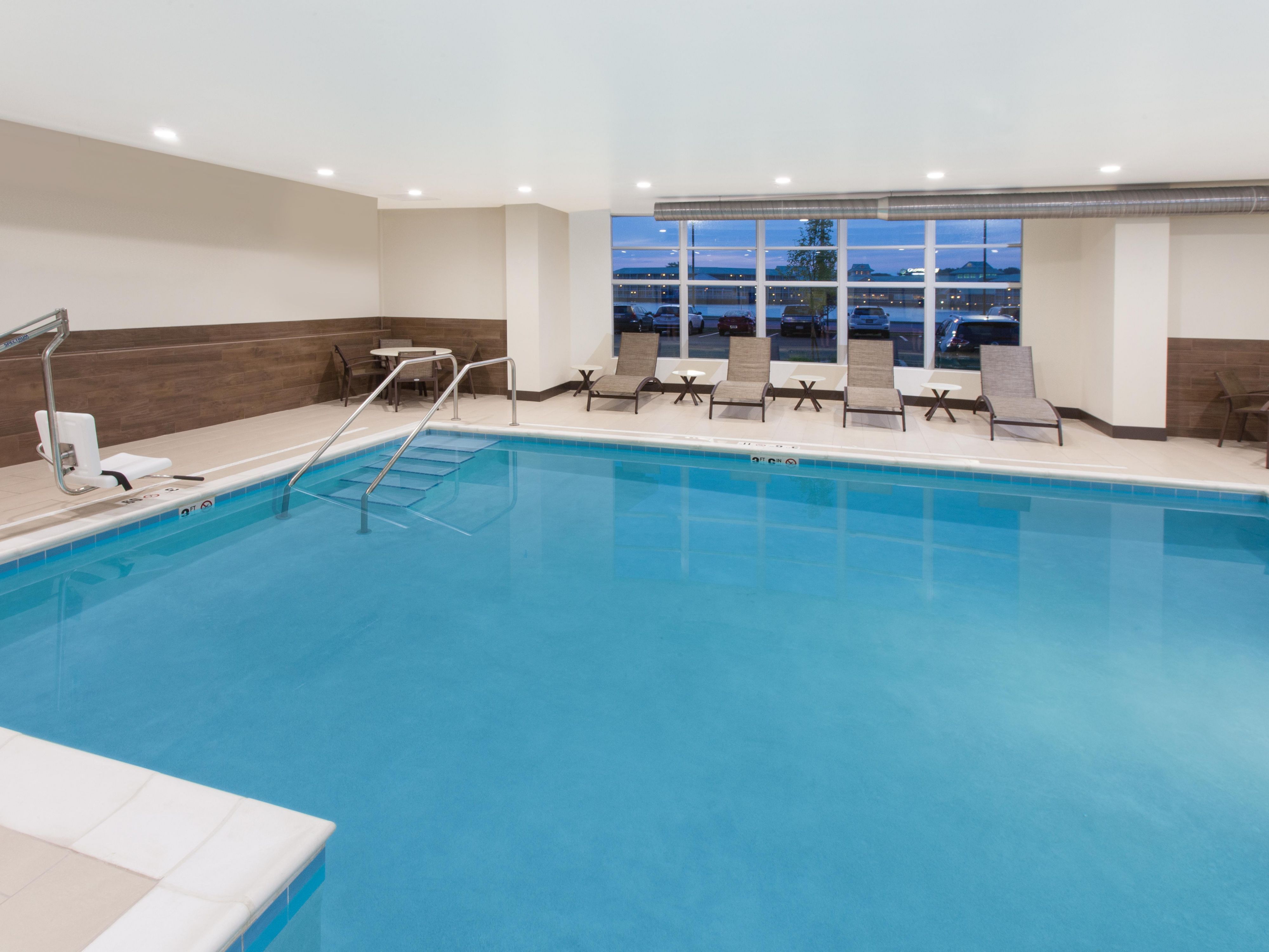 Have a morning or afternoon dip in our heated indoor pool.