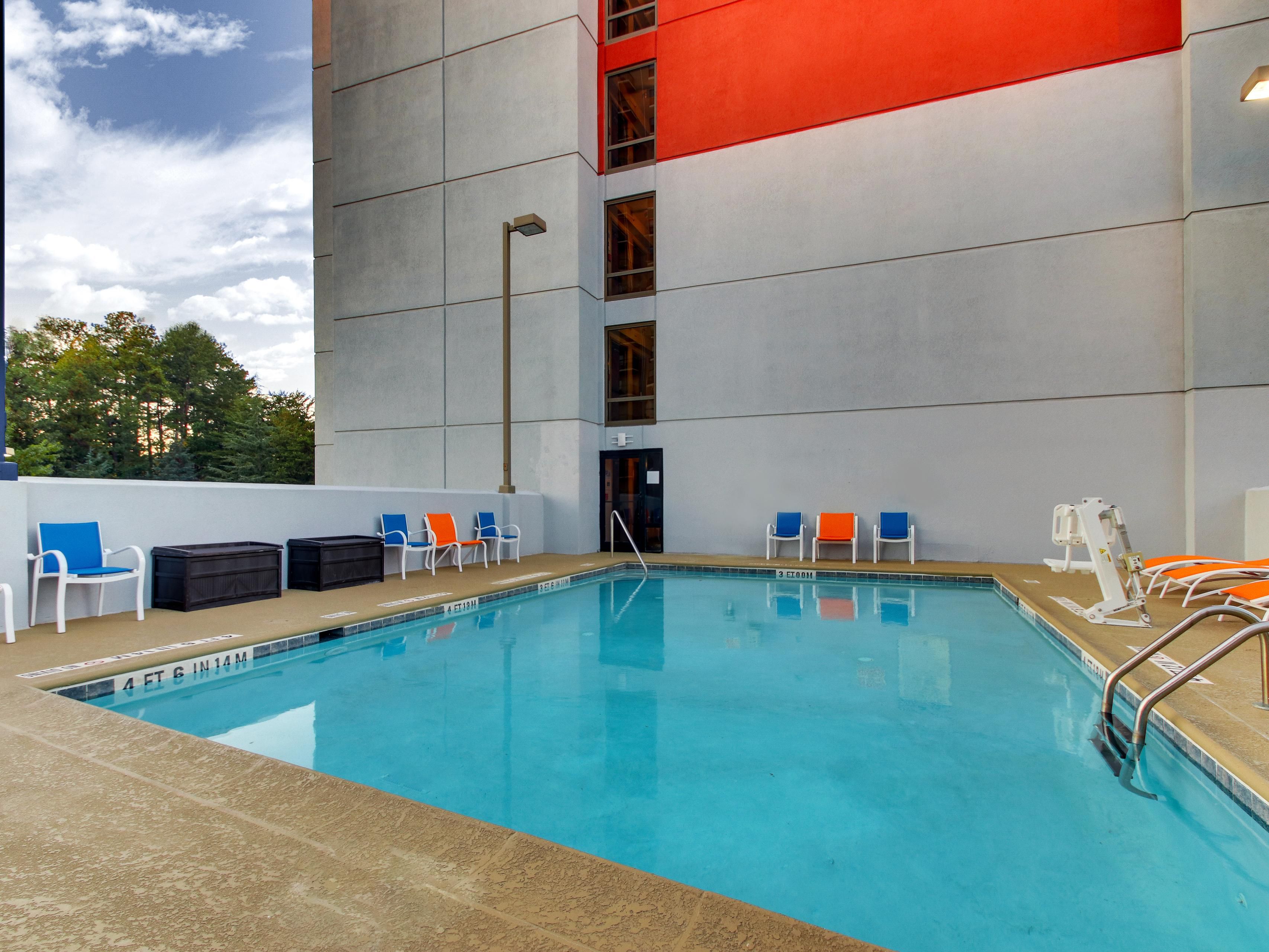 Our pool is designed to make any kid smile and business traveler unwind from an active day. Fresh towels are always on hand and don't forget to visit our Wellness Station in the hotel lobby complete with healthy snacks and sports drink.