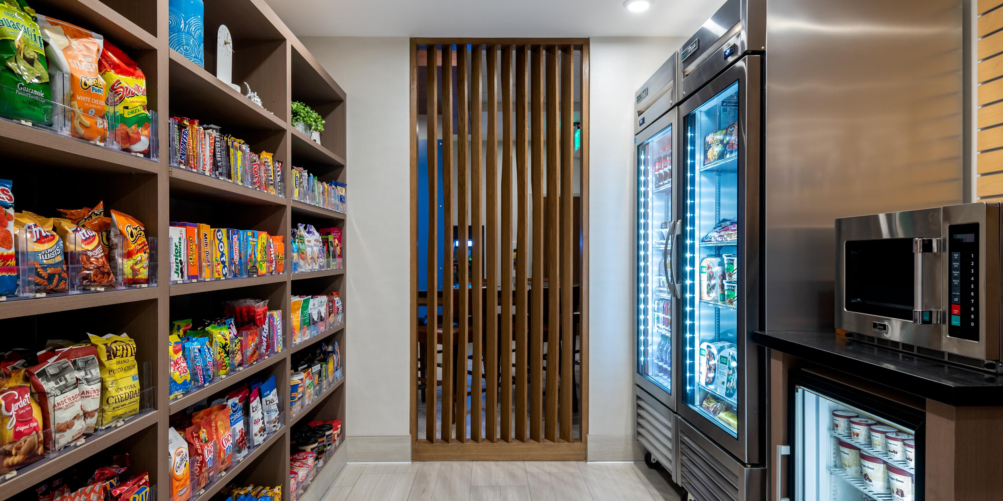 Our snack shop offers a variety of options for those late night cravings or breakfast bars on the go. 