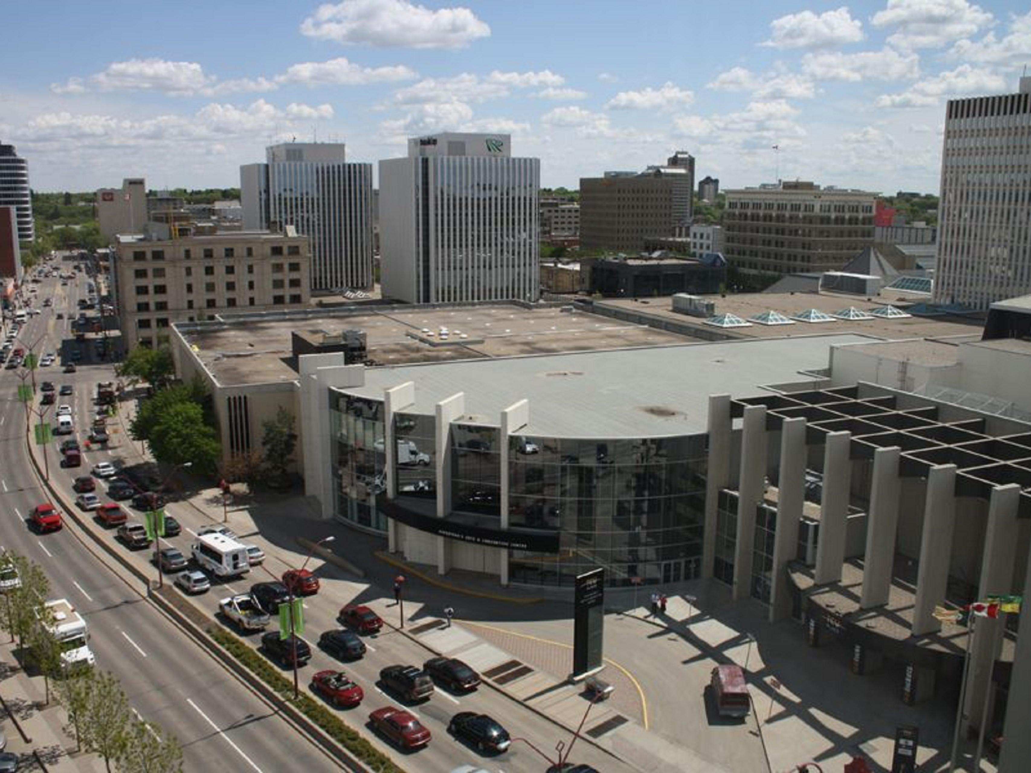 TCU Place Convention Centre and Midtown Plaza Shopping Mall