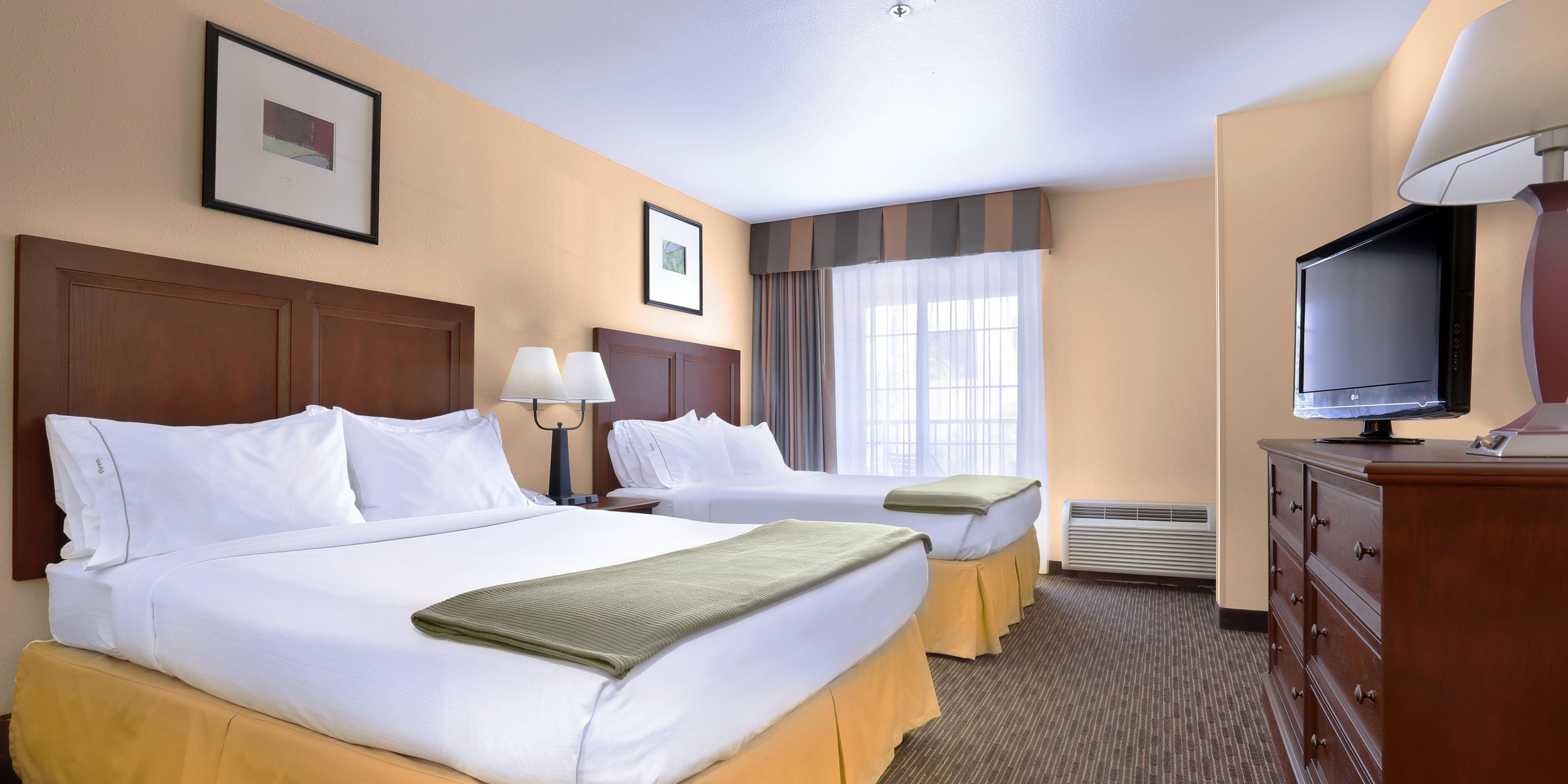 Do you like extra space when you stay in hotels?  All of our guest rooms are suites that include extra living space, sofa sleepers, and include a fridge and microwave!