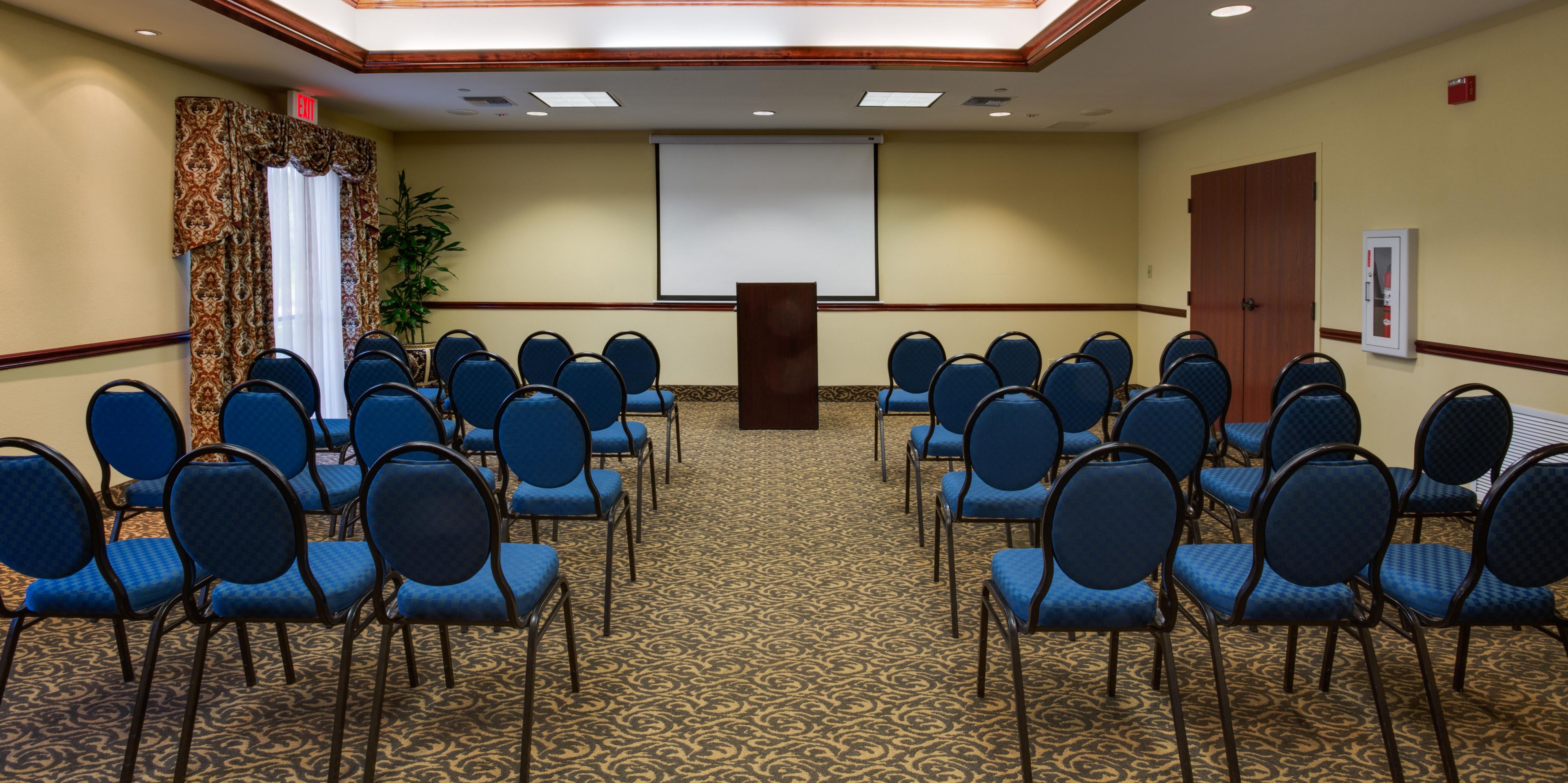 We are delighted to offer a variety of options for your next meeting or event. Our comfortable guest suites and functional meeting room will provide an ideal setting for a wide range of events. 