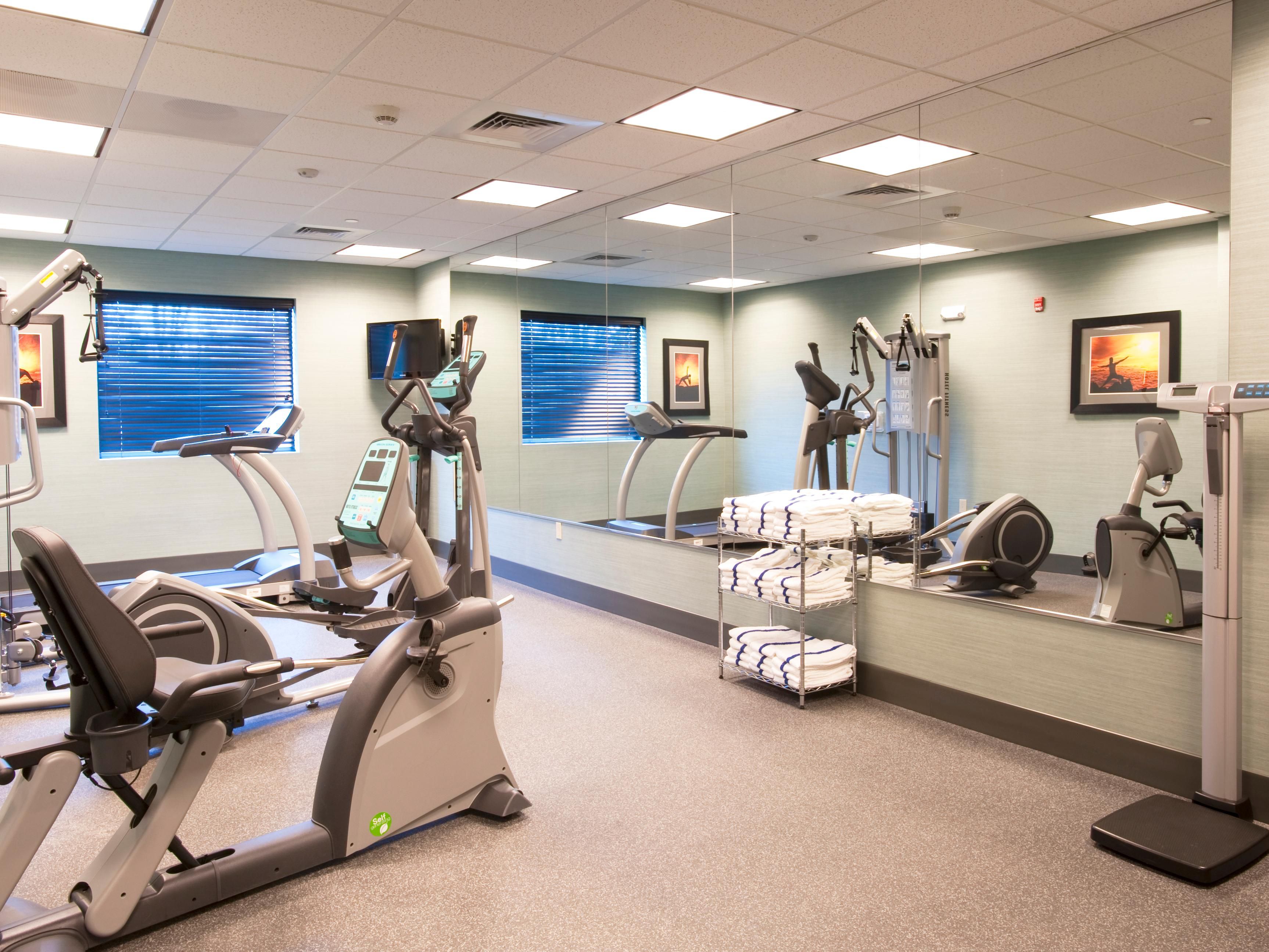 Don't get out of your fitness routine when traveling. Stay on top of your health and wellness regimen during your stay with access to our 24-hour fitness center. 
