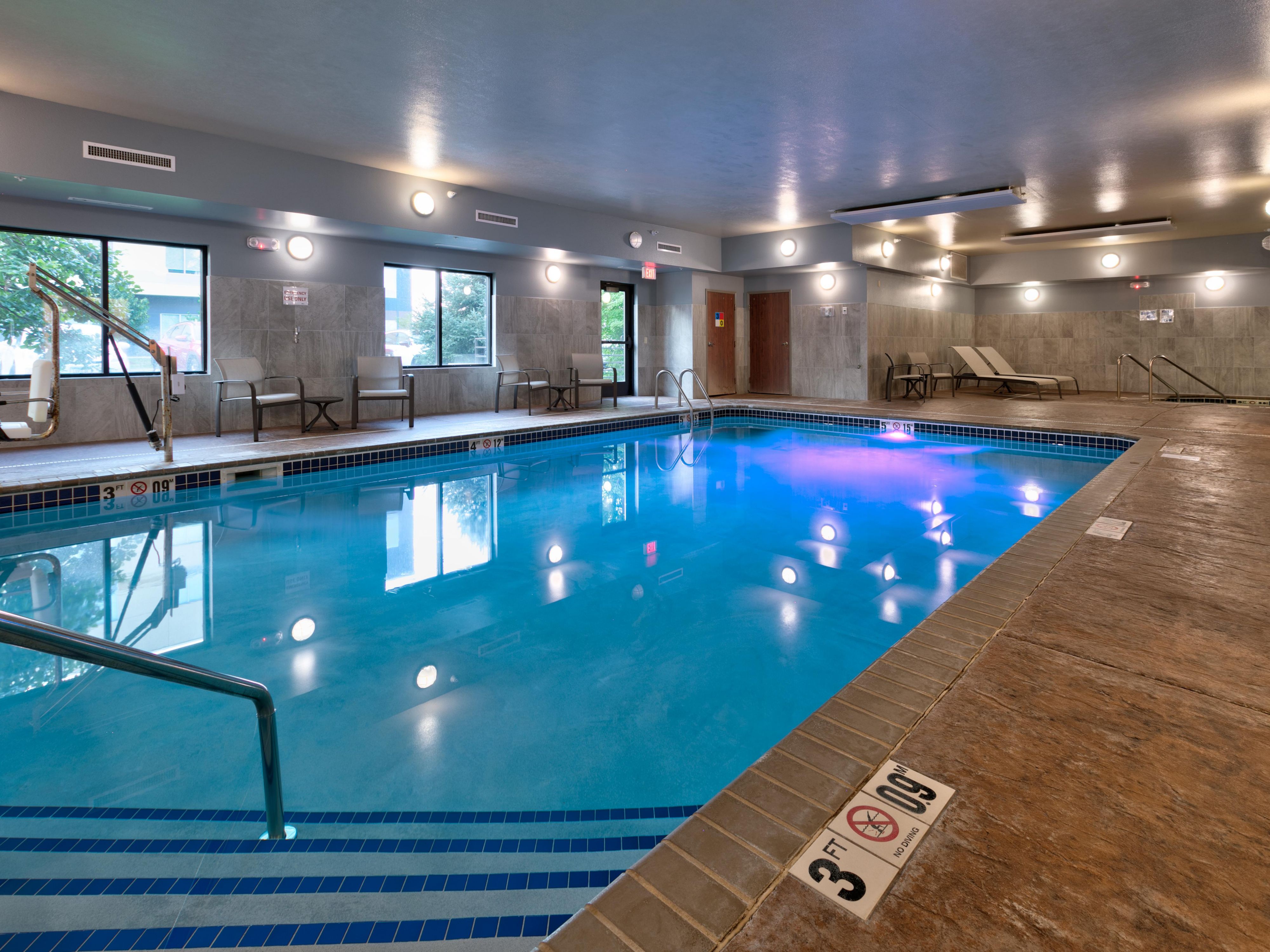 An inviting pool and whirlpool for your enjoyment. 