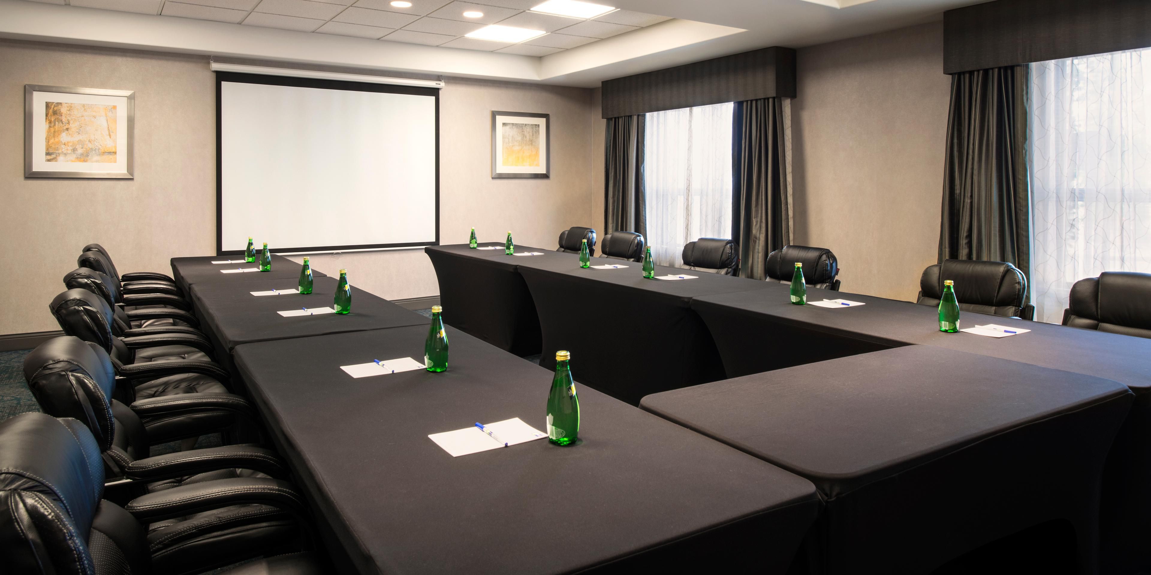 Sherwood Park? The 450-sq. ft. meeting room with A/V equipment is available, and the 24-hour business centre with free high-speed Internet access can help you prepare. Maximum 15.

Meeting Room Availability
To find availability and pricing information for your meeting or event, please request a meeting quote or book your event online. 
