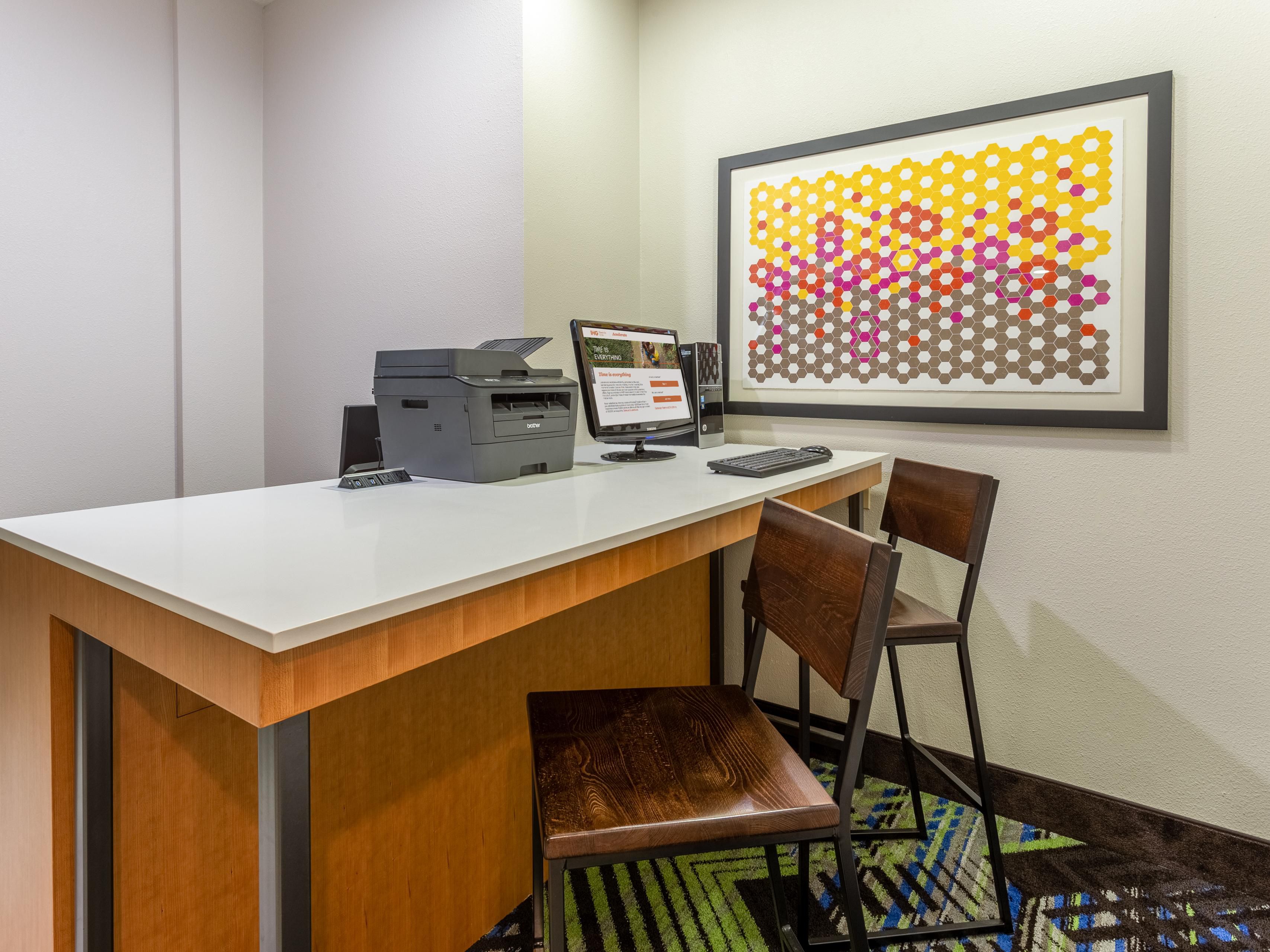 Stay connected with our complimentary Wi-Fi. Whether you want to stream your favorite show, listen to your favorite podcast, check mail, or participate in a Zoom call, our reliable internet service ensures you have everything you need for a productive and seamless online experience.