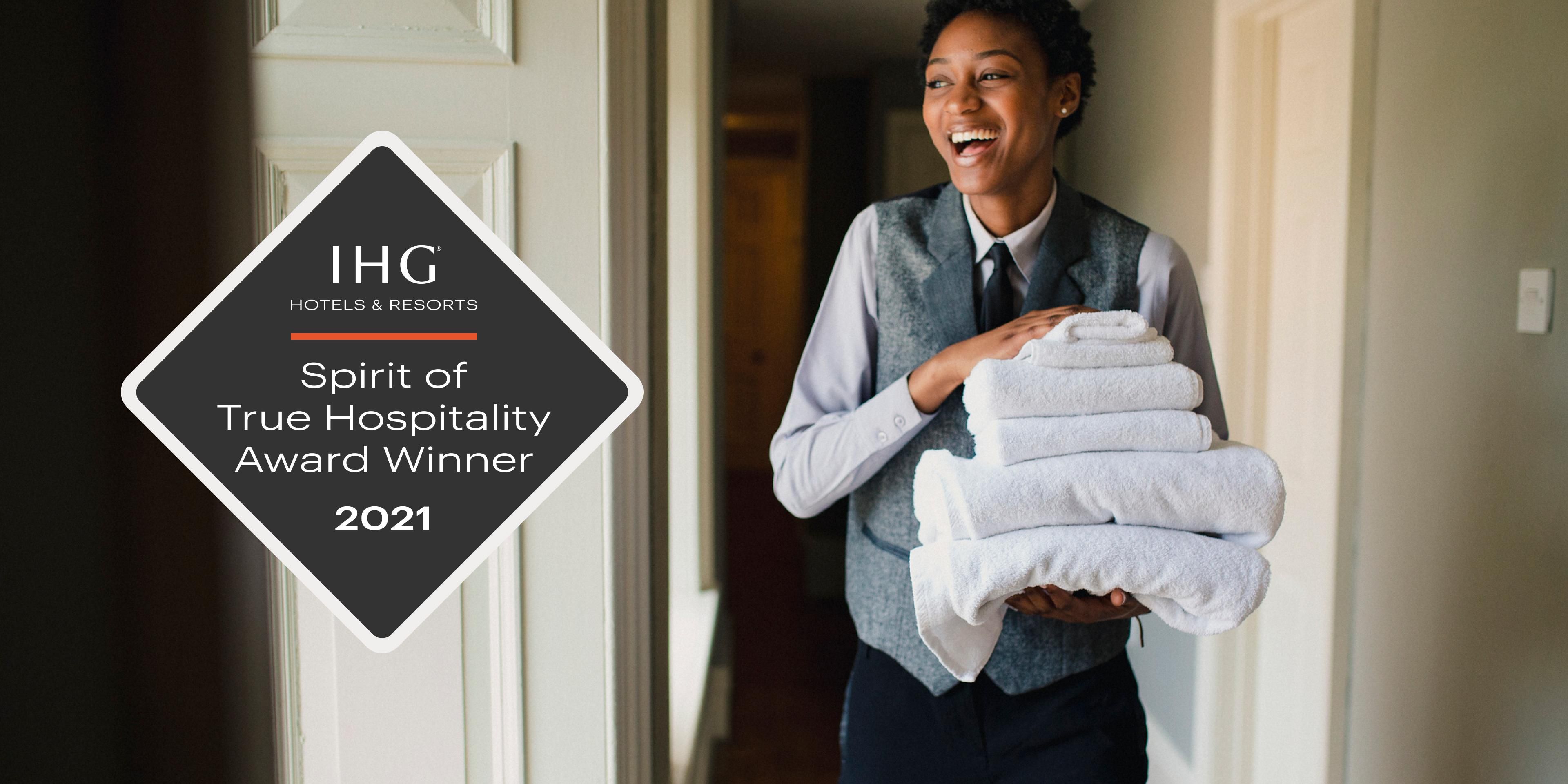This hotel is recognized within the 4,000+ hotel IHG Americas system for the highest levels of excellence in quality, satisfaction, and cleanliness.