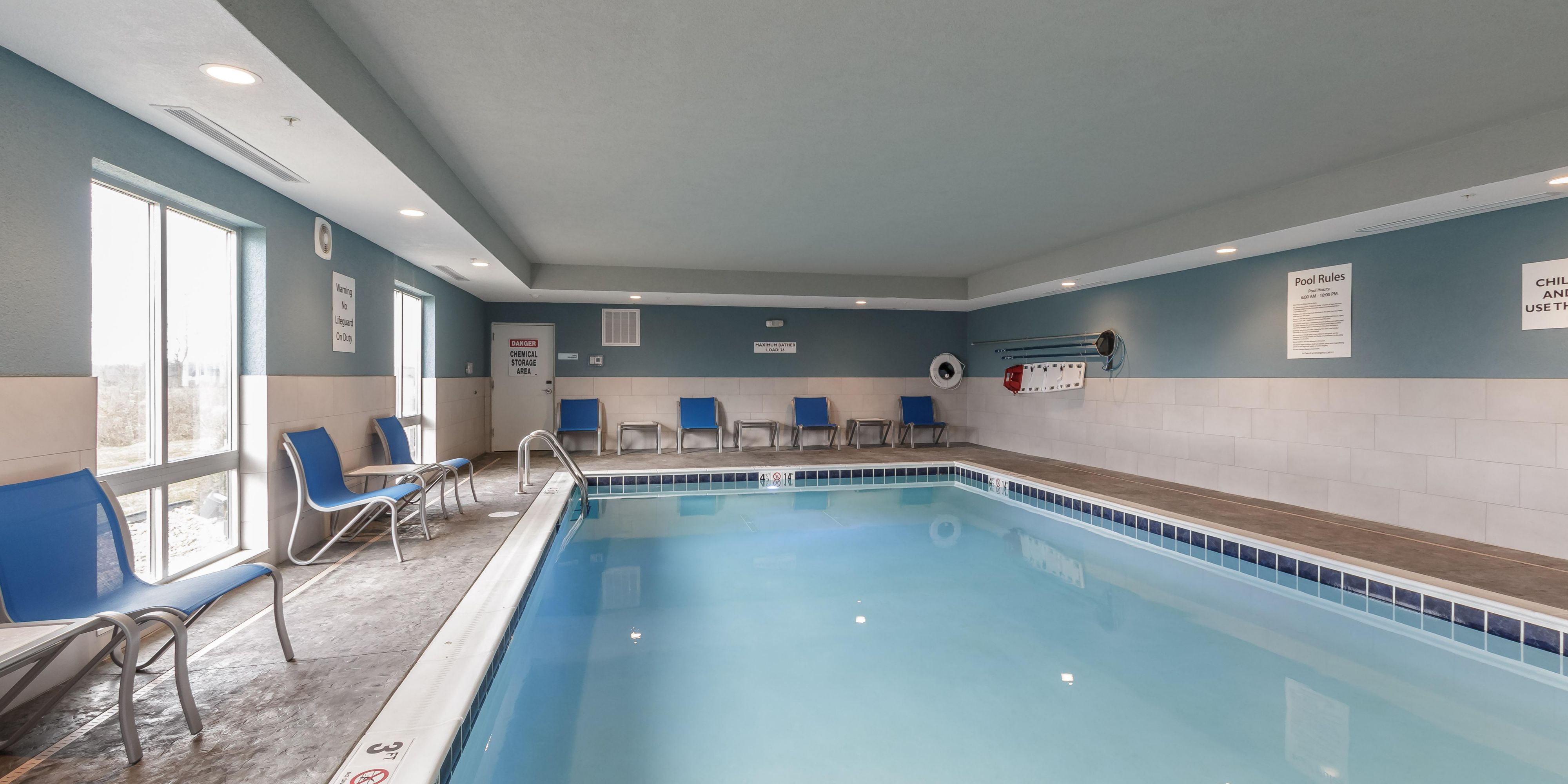 Relax in our indoor pool great for all season long