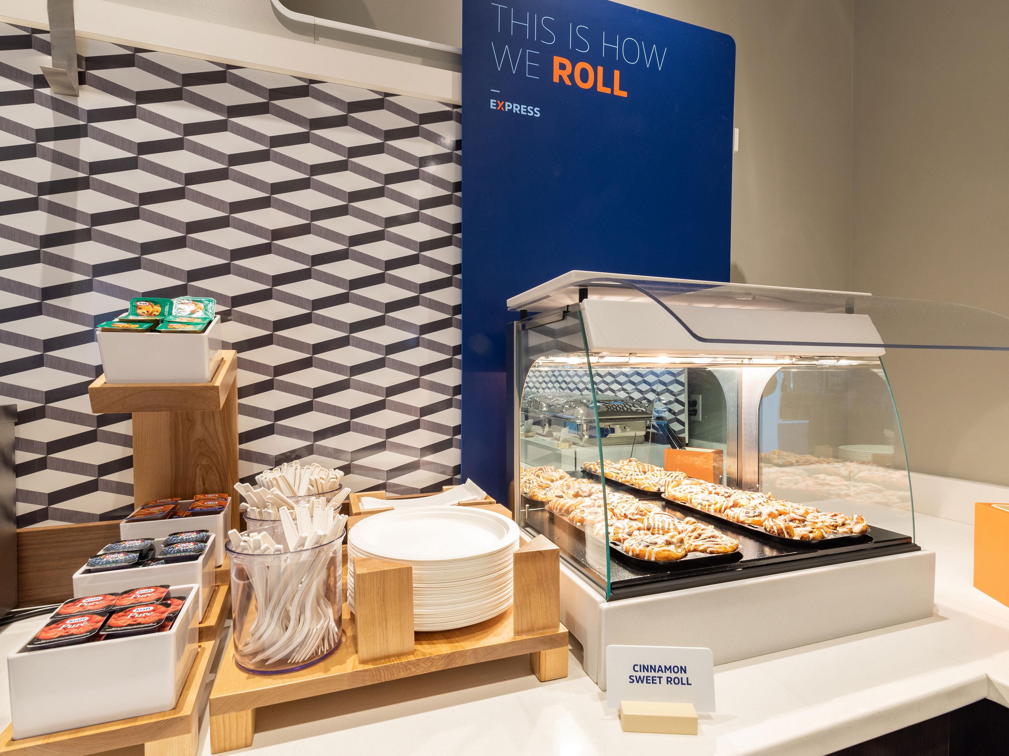 A good breakfast gets you ready for the day. Enjoy our to go Complimentary hot breakfast sandwich (egg, bacon or sausage) with Coffee!