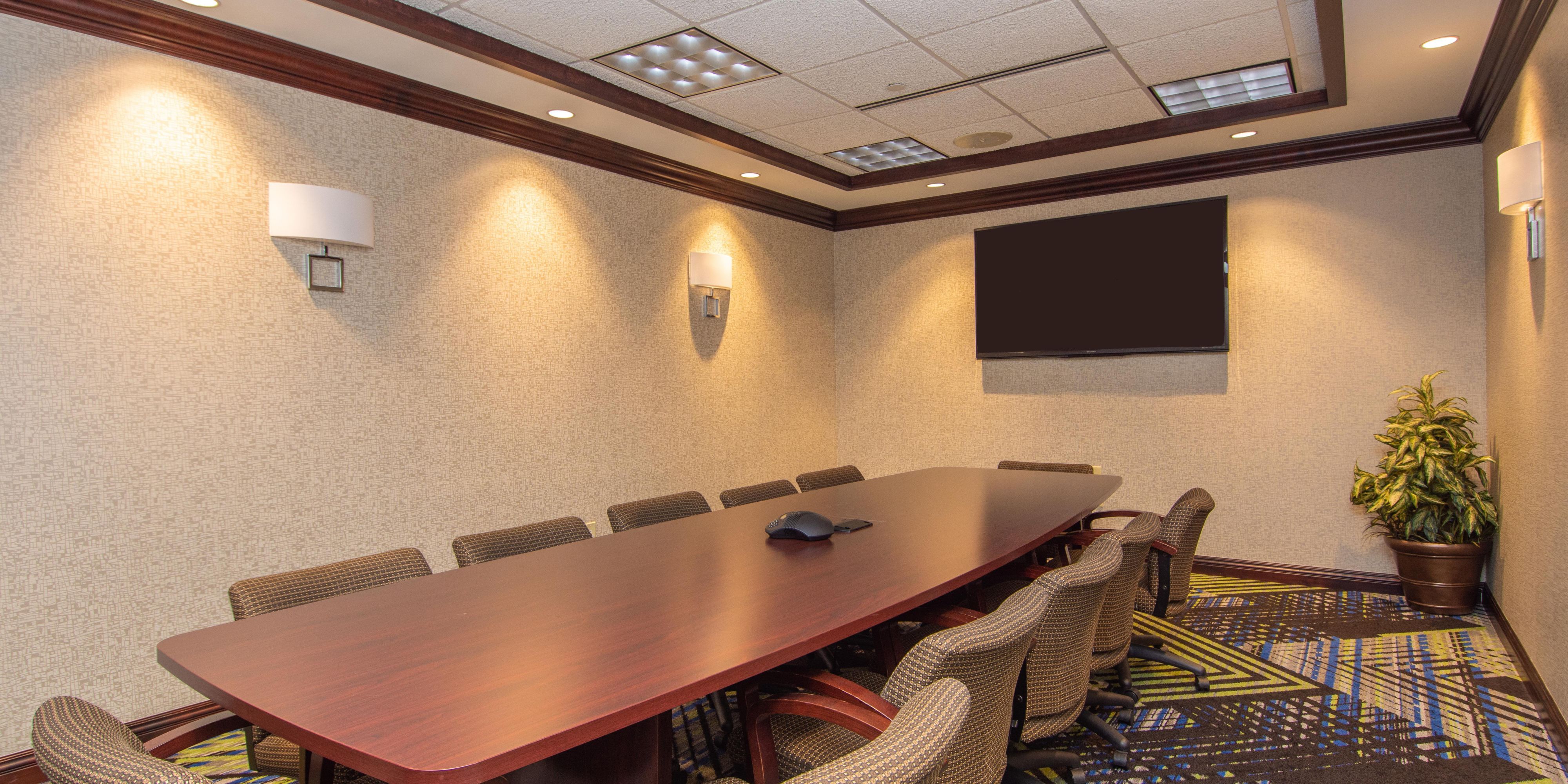 Small meetings play a vital role in the success of many organizations. Are you planning a small corporate meeting, board retreat or brainstorming session?  Our meeting space is sure to lead to big ideas! For groups up to 12 people, we can help! Our Director of Sales is dedicated to making your meeting a huge success!  
