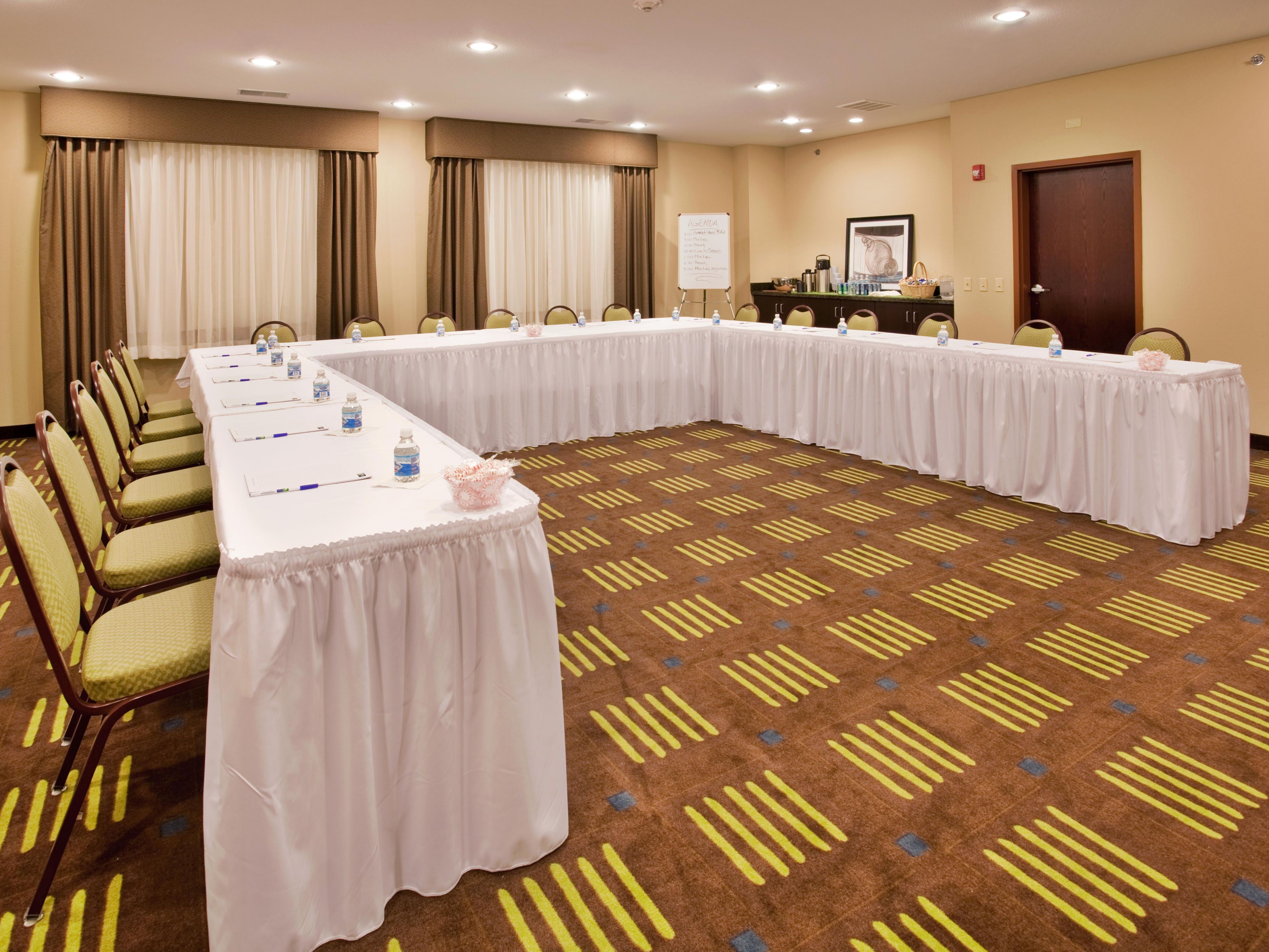 Let us help you plan your next meeting, whether it be for a business meeting or family reunion,  we have got you covered!  Our newly renovated meeting room is perfect for up to 25 guests with flexible seating set up and natural lighting.   Meeting room includes a screen, projector, free WIFI and whiteboard.  Call us now to book your next meeting!