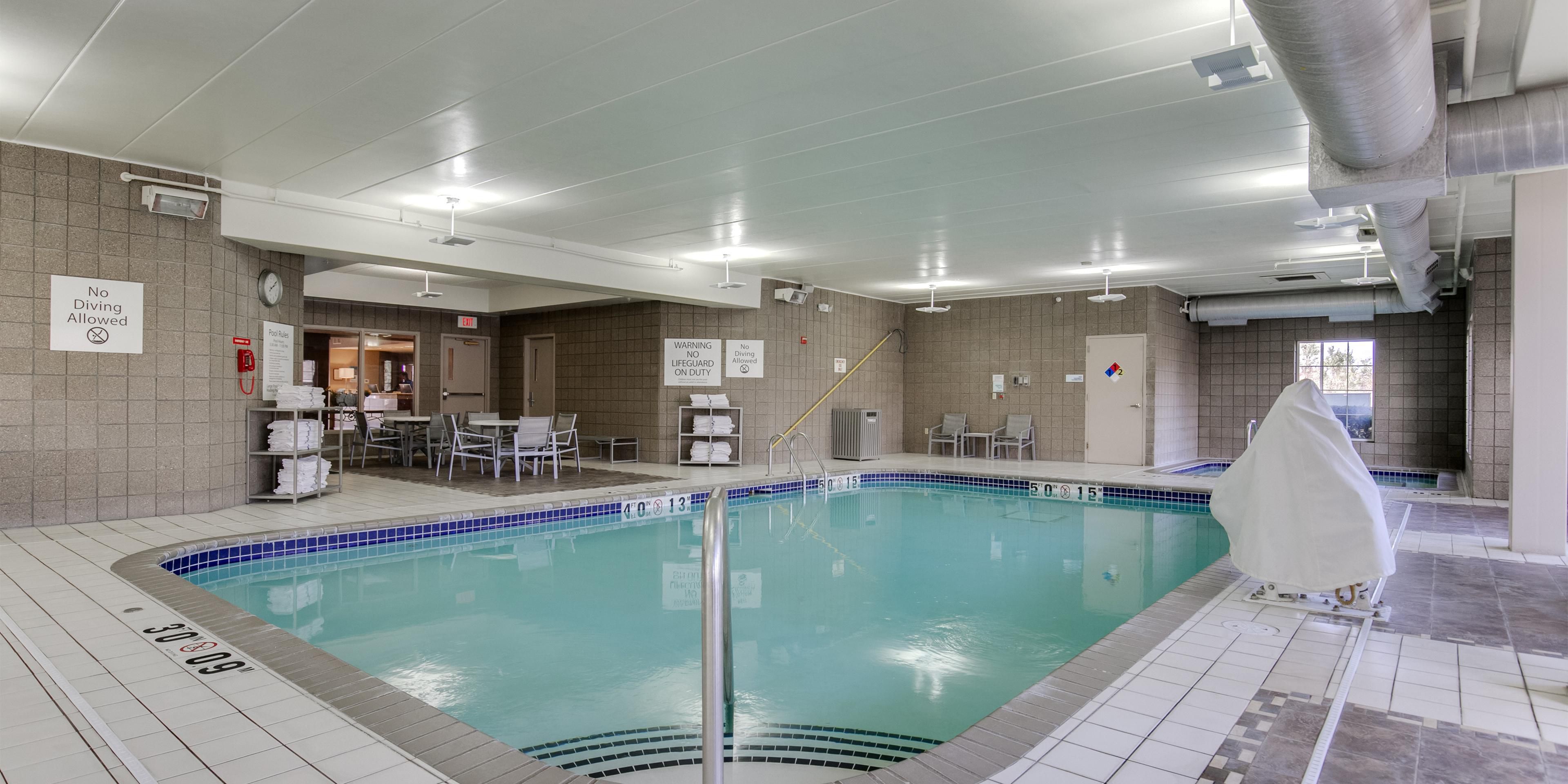 Enjoy our large pool, relax in our hot tub or play with the kids in our wading pool.
