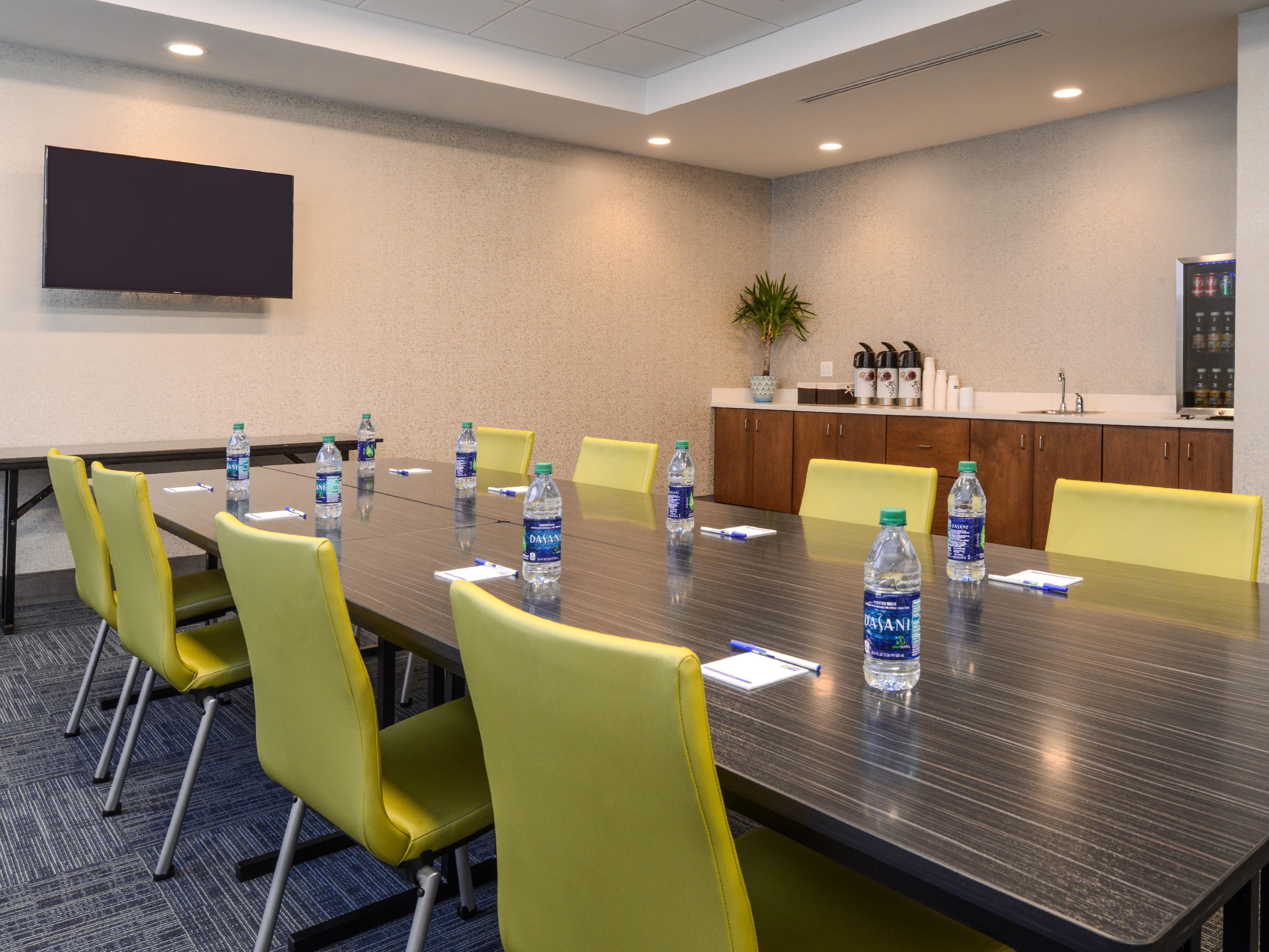 Need a space to host a meeting or a group event? Our Bay Pines Meeting Room is equipped with audio-visual technology, tables and chairs, and complimentary coffee! Call now and book an event. 