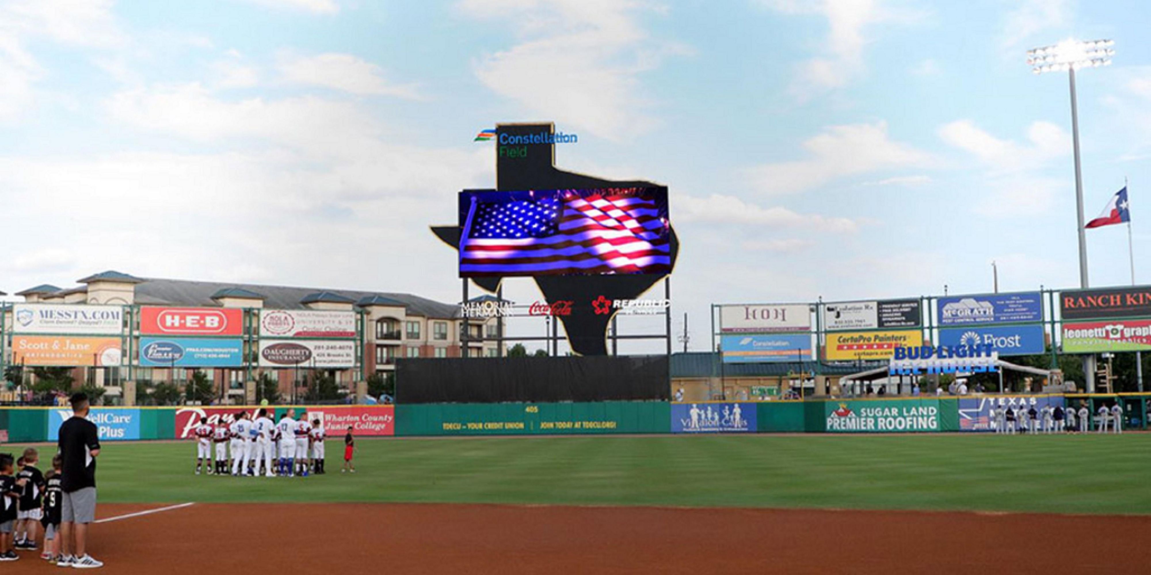 Constellation Field is a baseball park located in Sugar Land, Texas. It is the home of the Sugar Land Skeeters, who began play in 2012. The Skeeters are part of the AAA West League. The park is also host to rugby union, American football, soccer, lacrosse, concerts, and cheerleading competitions; with a capacity of 7500 spectators.