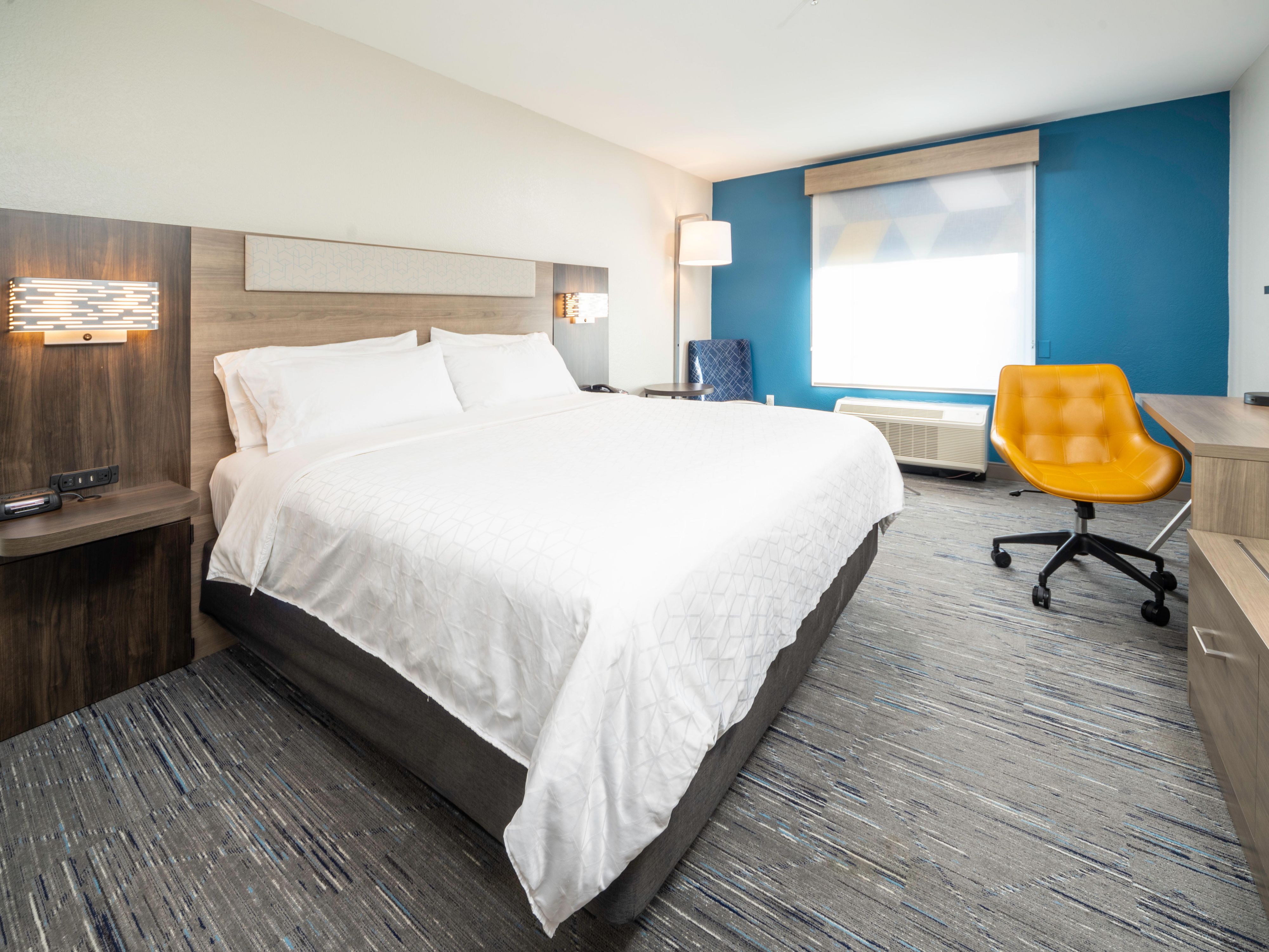 Enjoy a spacious and relaxing stay in our 1 King Guest Room