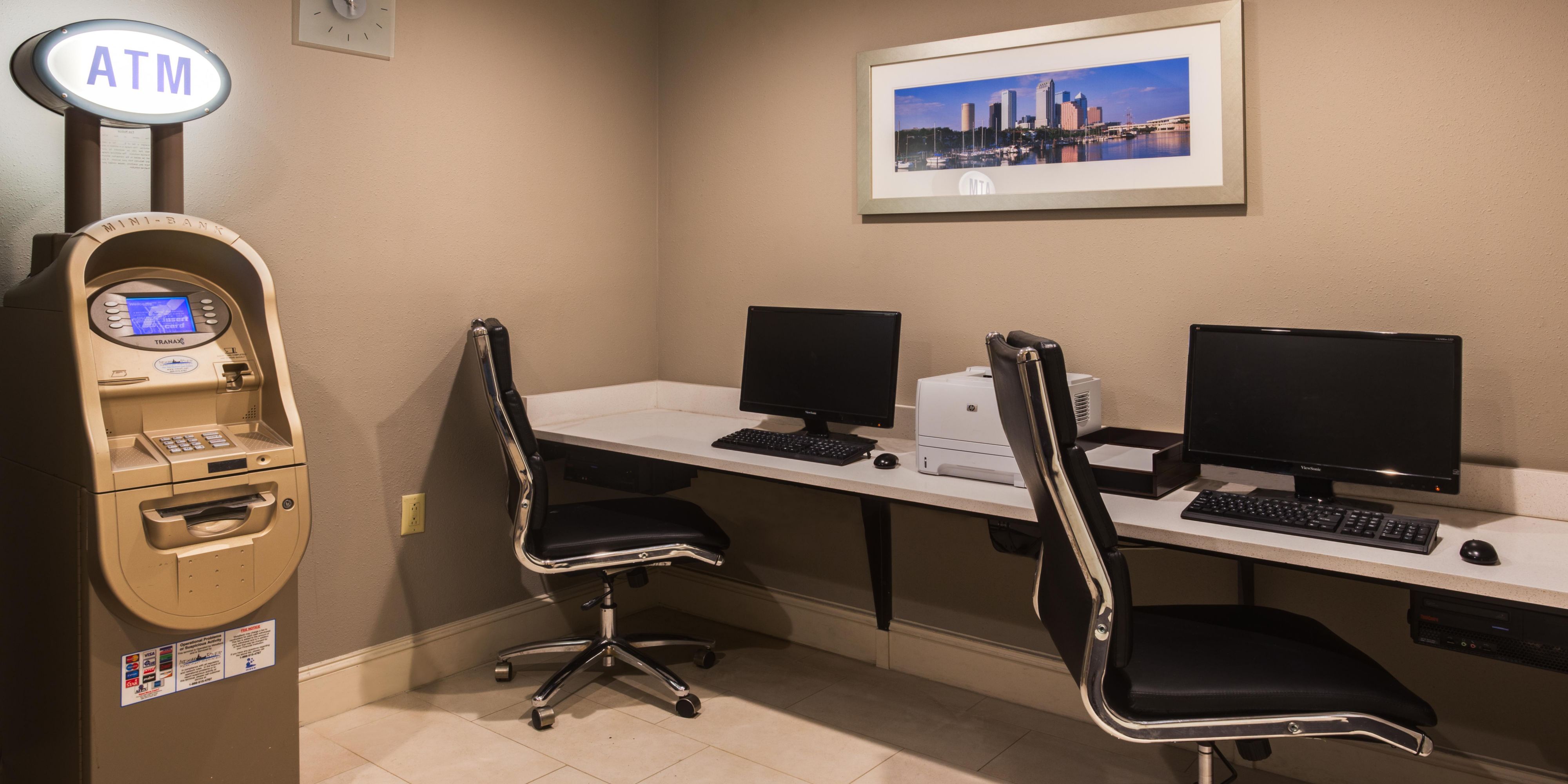Avoid traveling with cumbersome business documents. Visit our business center for all your office needs.