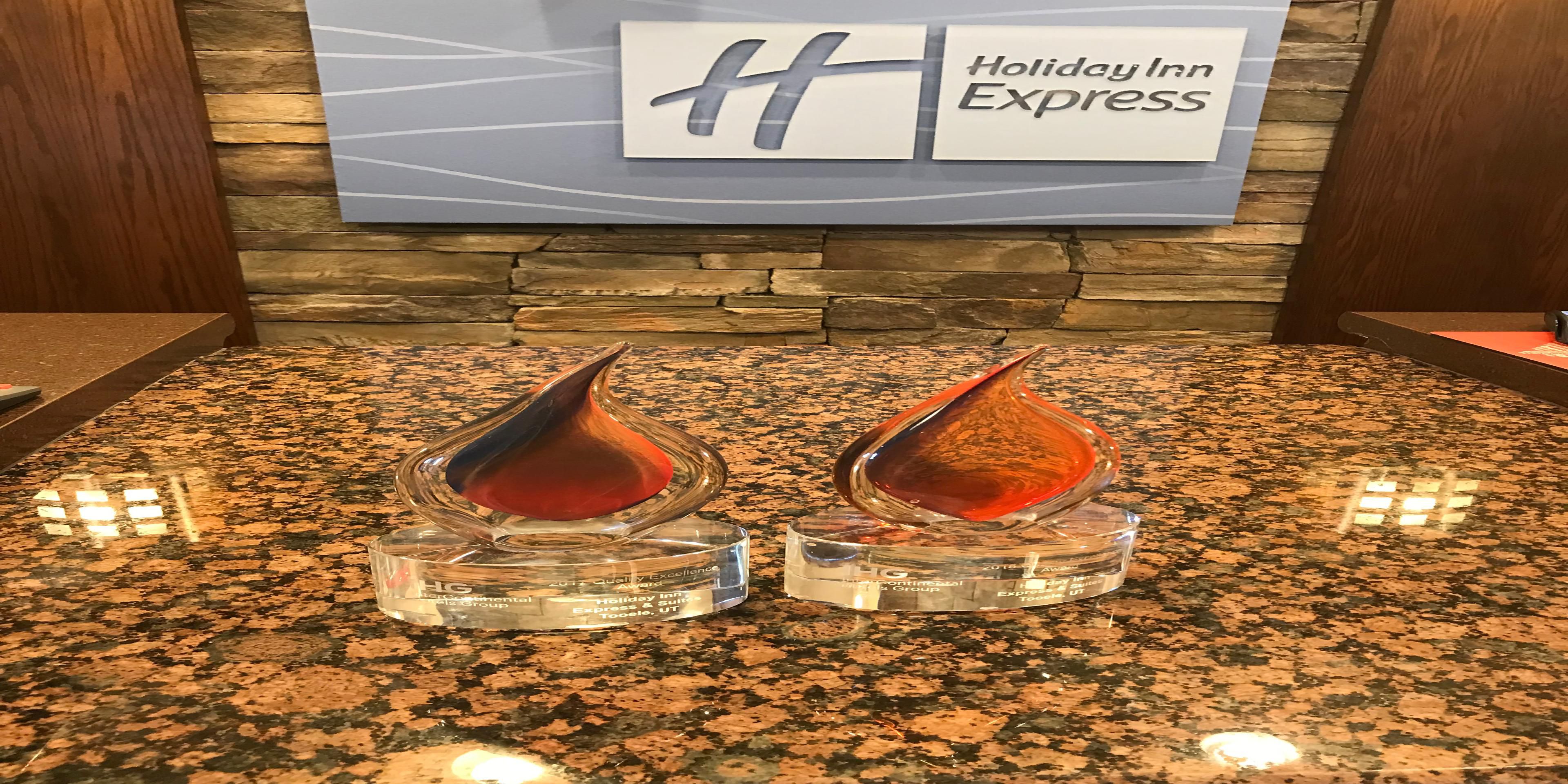 IHG Quality Excellence Award winning hotel 2 years in a row 2017 and 2018.  