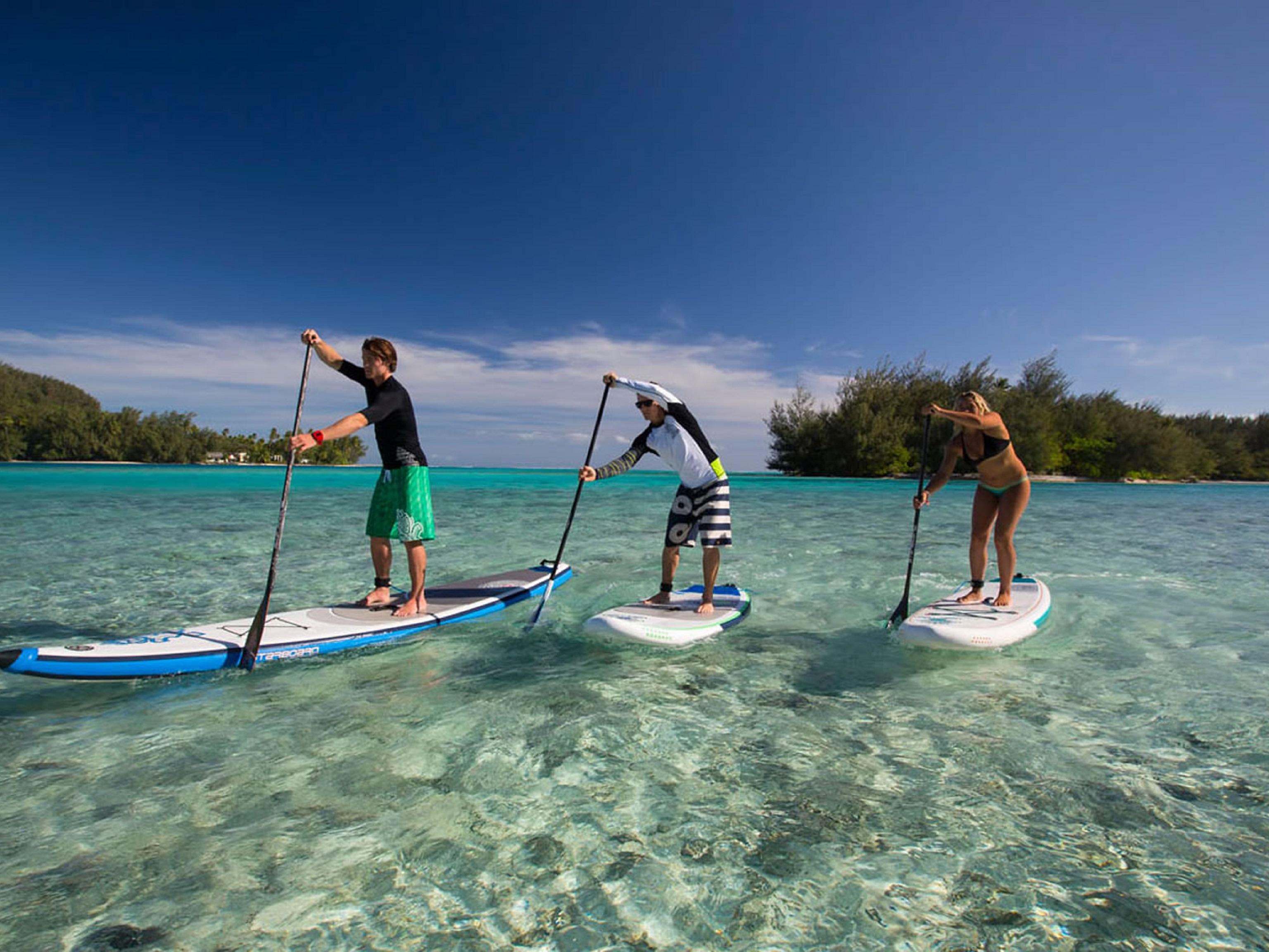 Paddle boarding is extremely popular and great for 1st timers