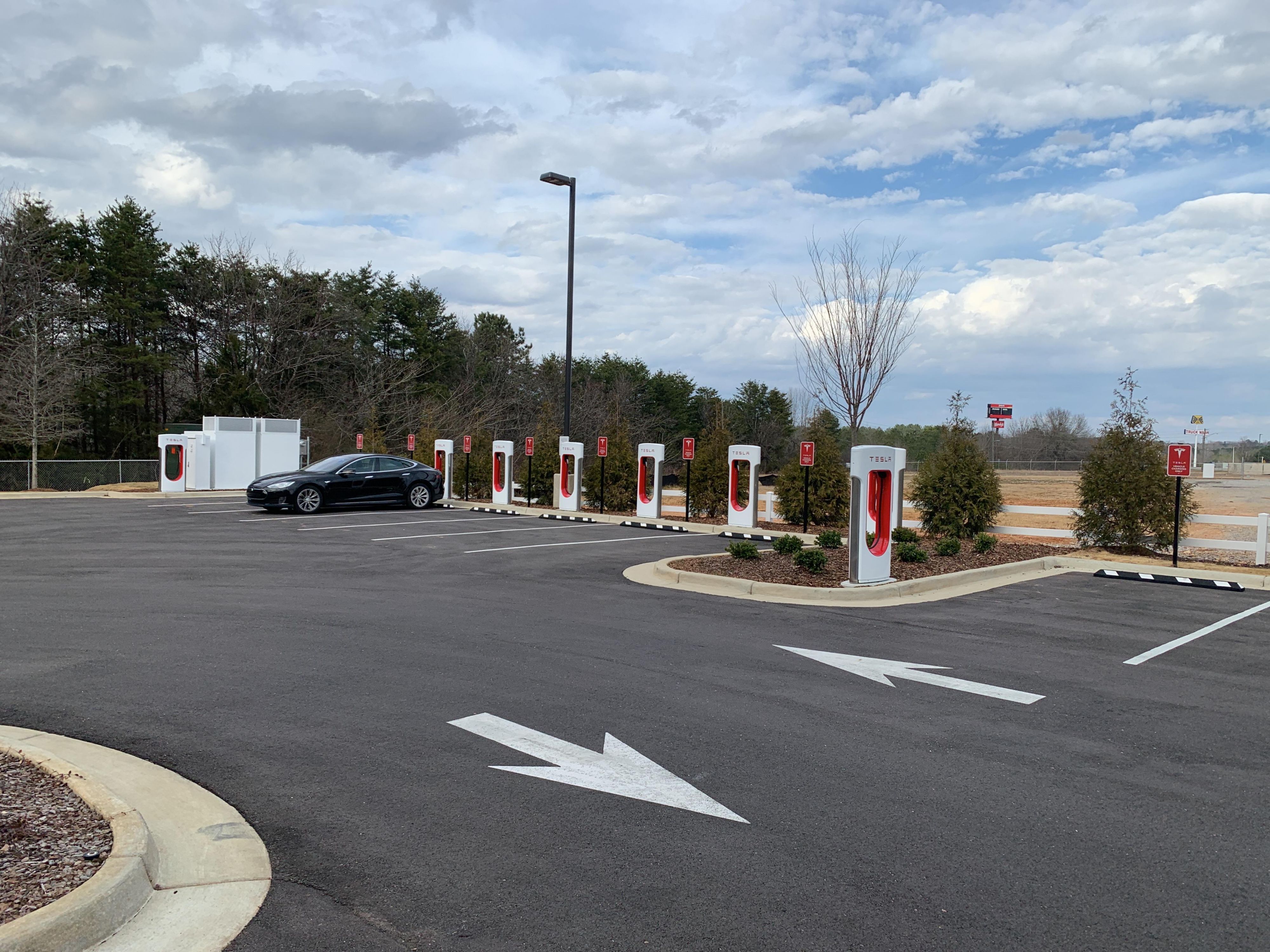 Charge on the go! Our hotel offers 8 supercharger stations. Recharge yourself in our comfy beds while your car is charging overnight! 