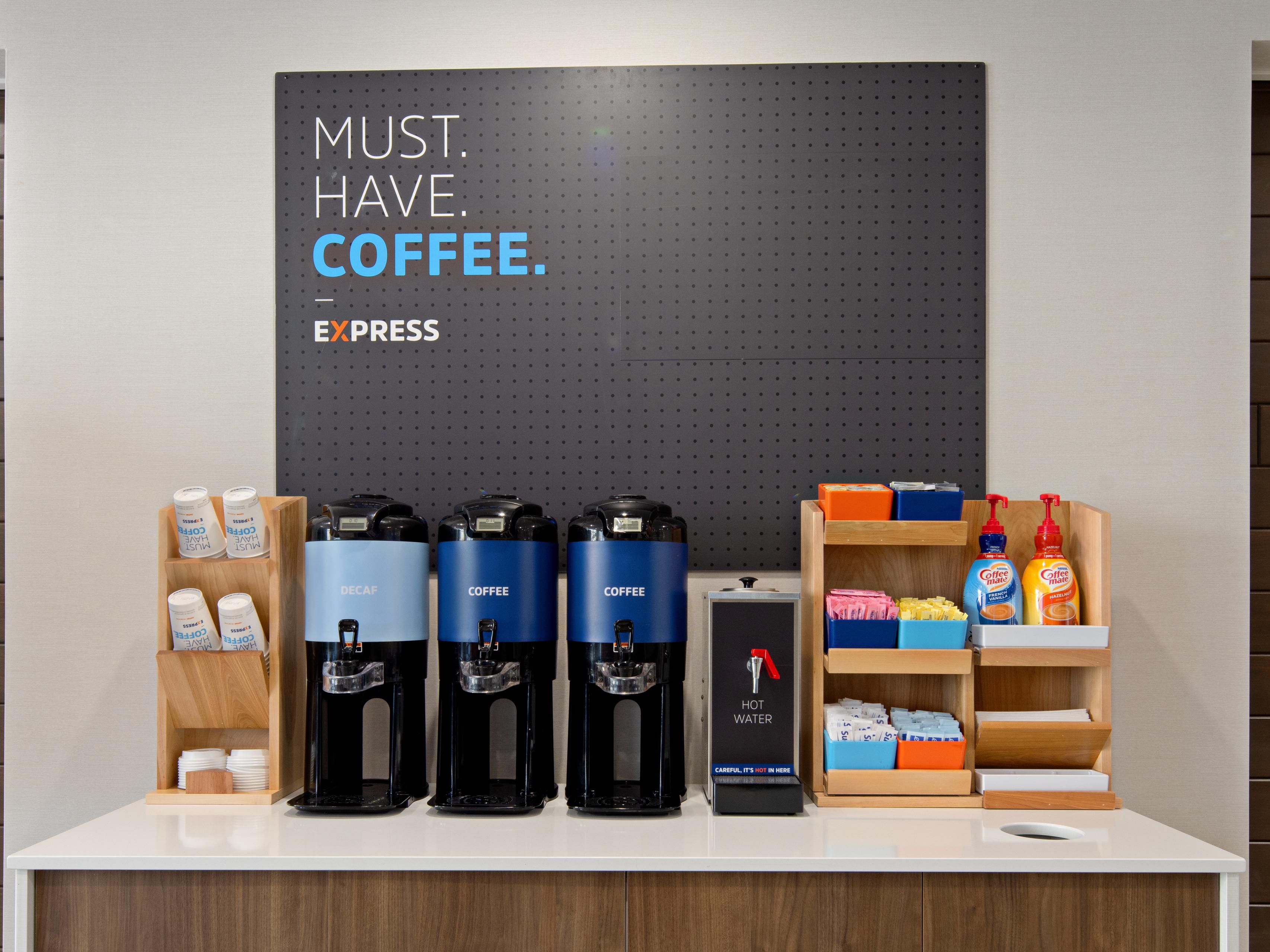 Keep the energy up and going throughout the day with our complimentary coffee station for a little extra boost.