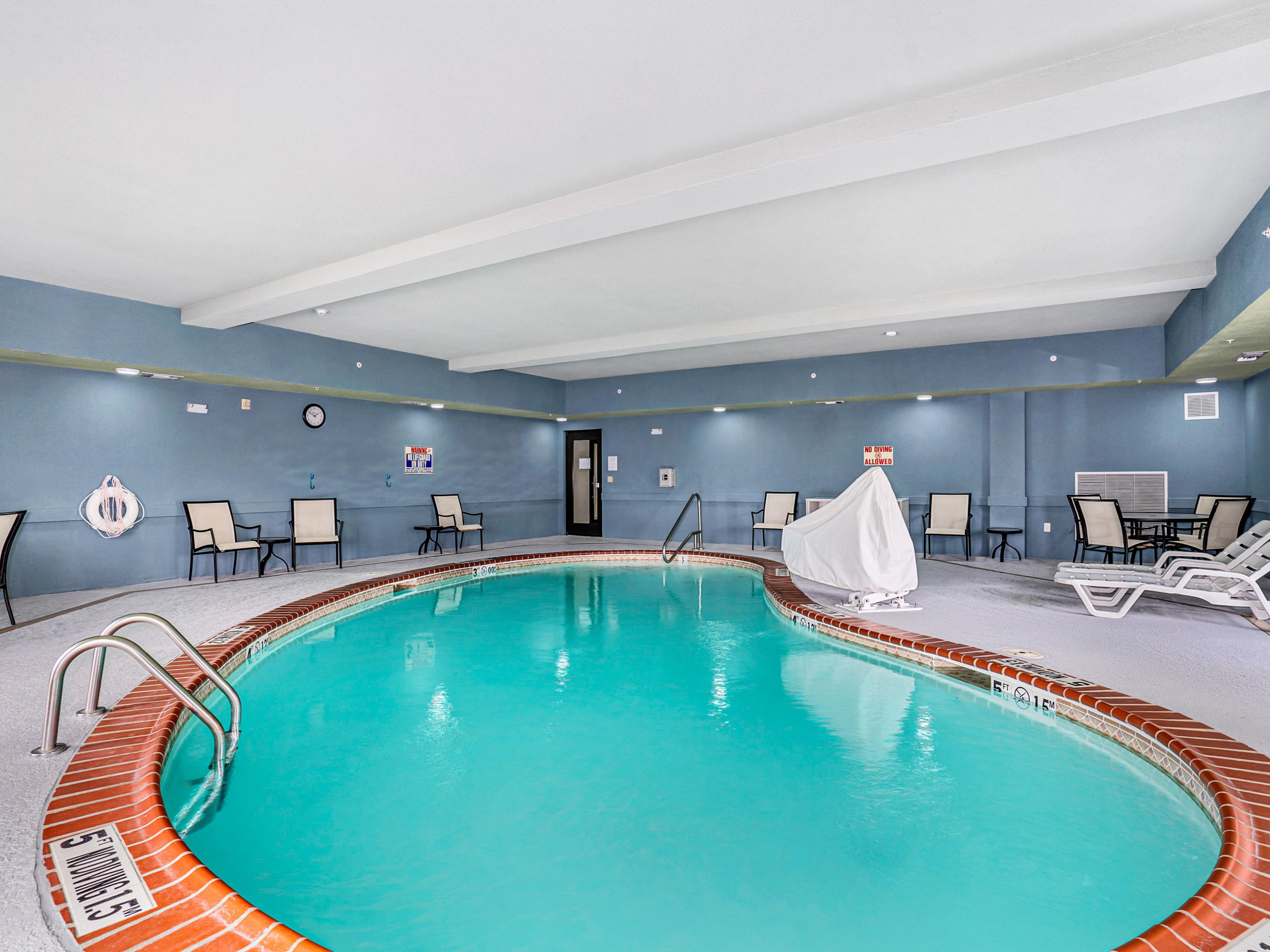 Go for a dip in our outdoor heated pool