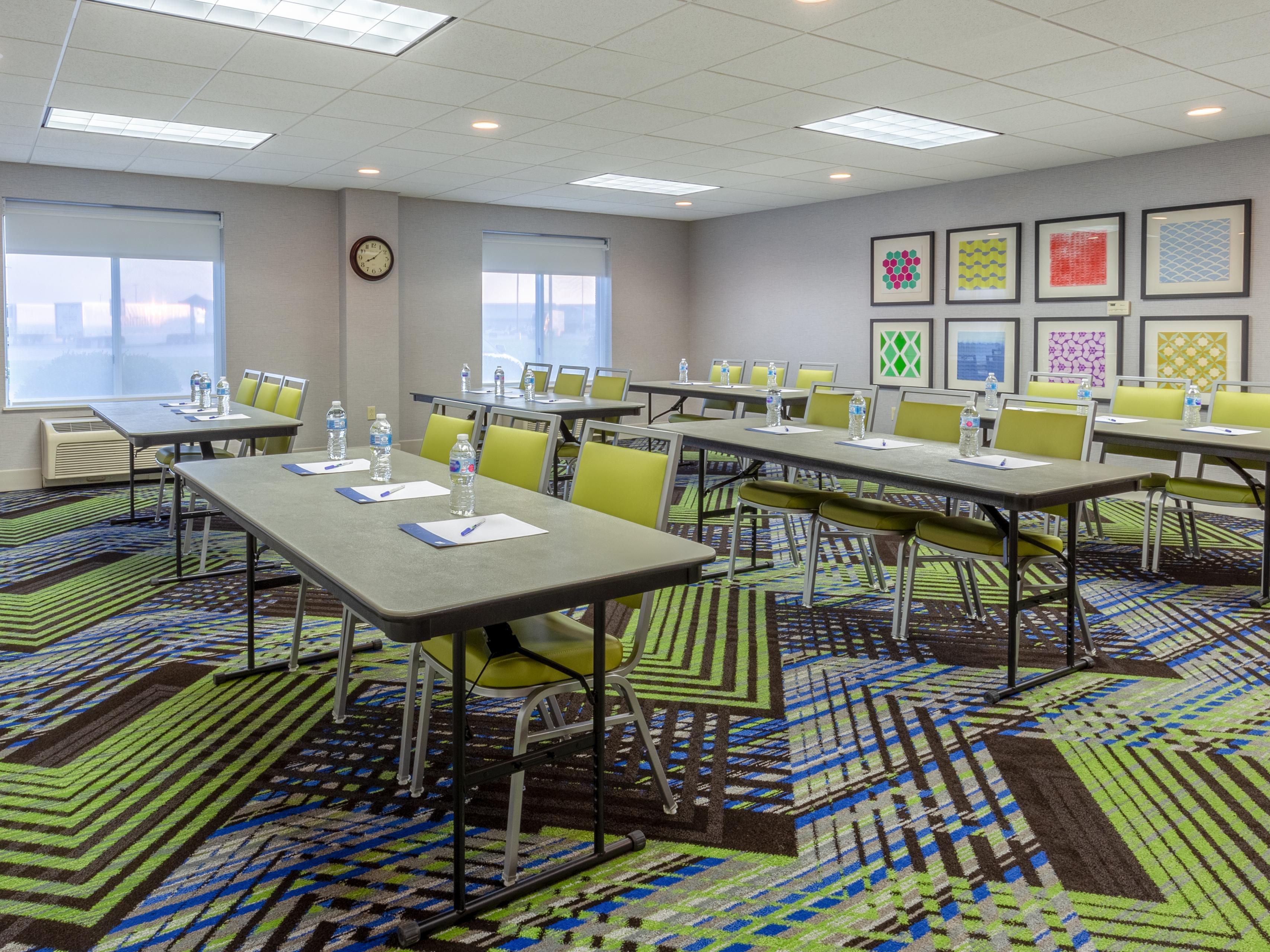 Our flexible meeting and event space is perfect for hosting small gatherings, business meetings, special celebrations, and more. With A/V equipment, catering options, and free Wi-Fi, we provide everything you need to host up to 30 guests.