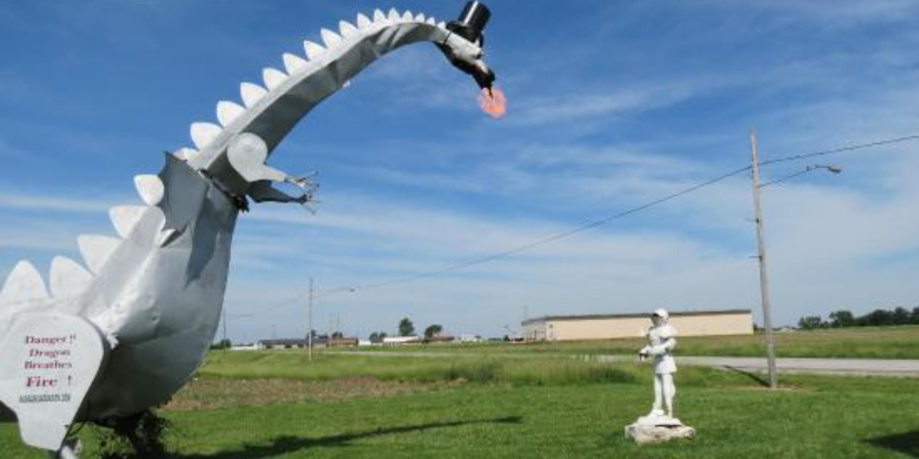 A fierce, fire-breathing beast lurks a short distance from the Holiday Inn Express Vandalia. Drop a dragon coin into a slot and prepare to be amazed.