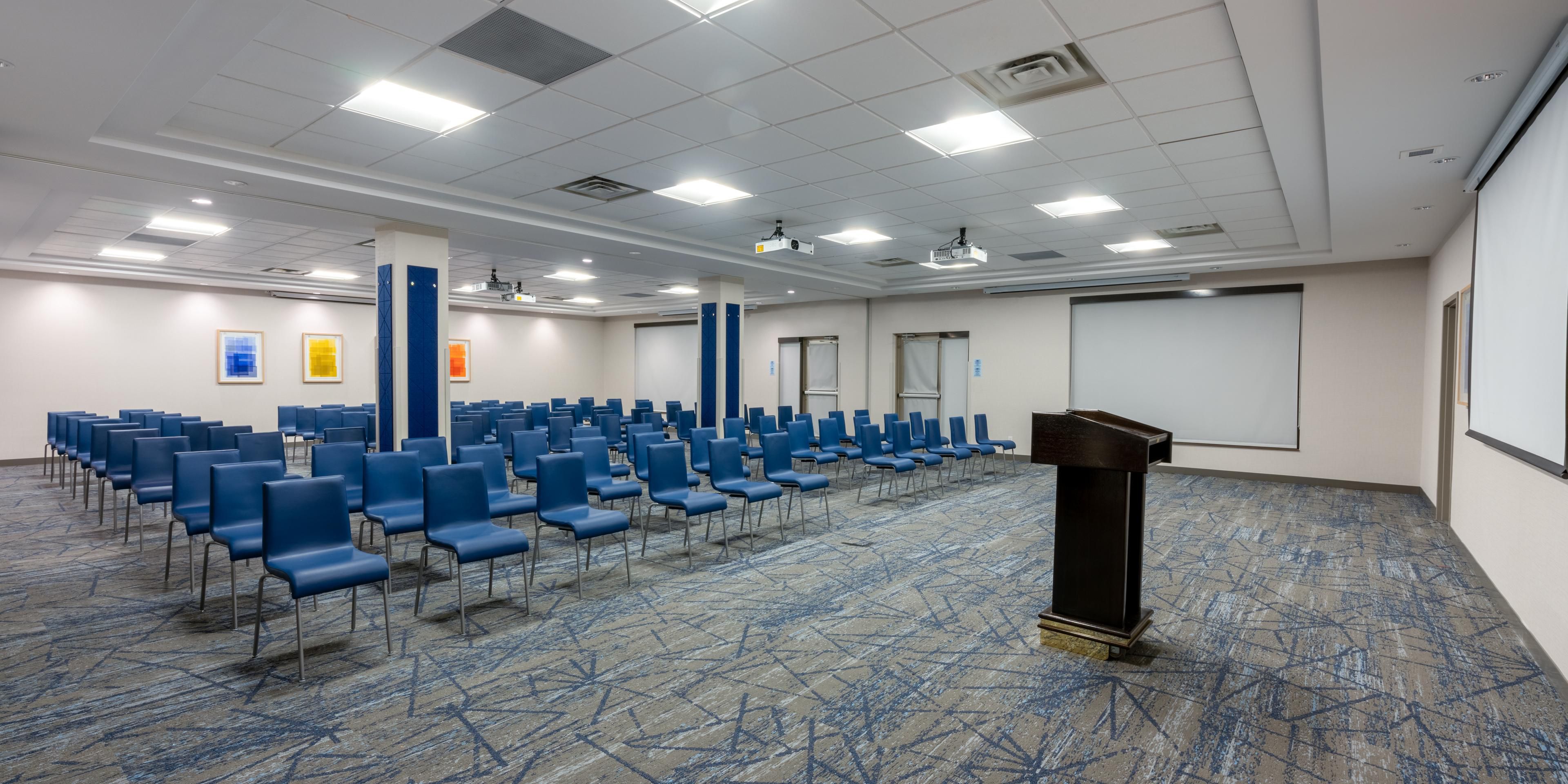 Our meeting rooms feature natural light, flexible set-up, built-in TV for presentations and complimentary Wi-Fi. We offer cost effective Meeting Packages and dedicated event planning staff to help you meet your most important meeting objectives.