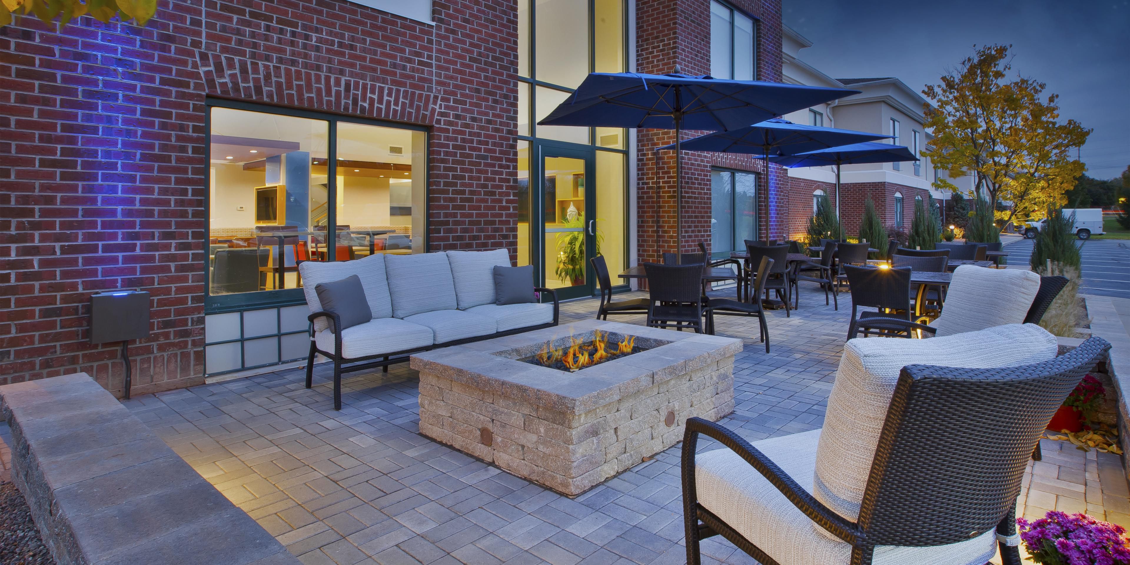 Relax on our beautiful outdoor patio and shake off the stress of the day or enjoy quiet conversation with friends.