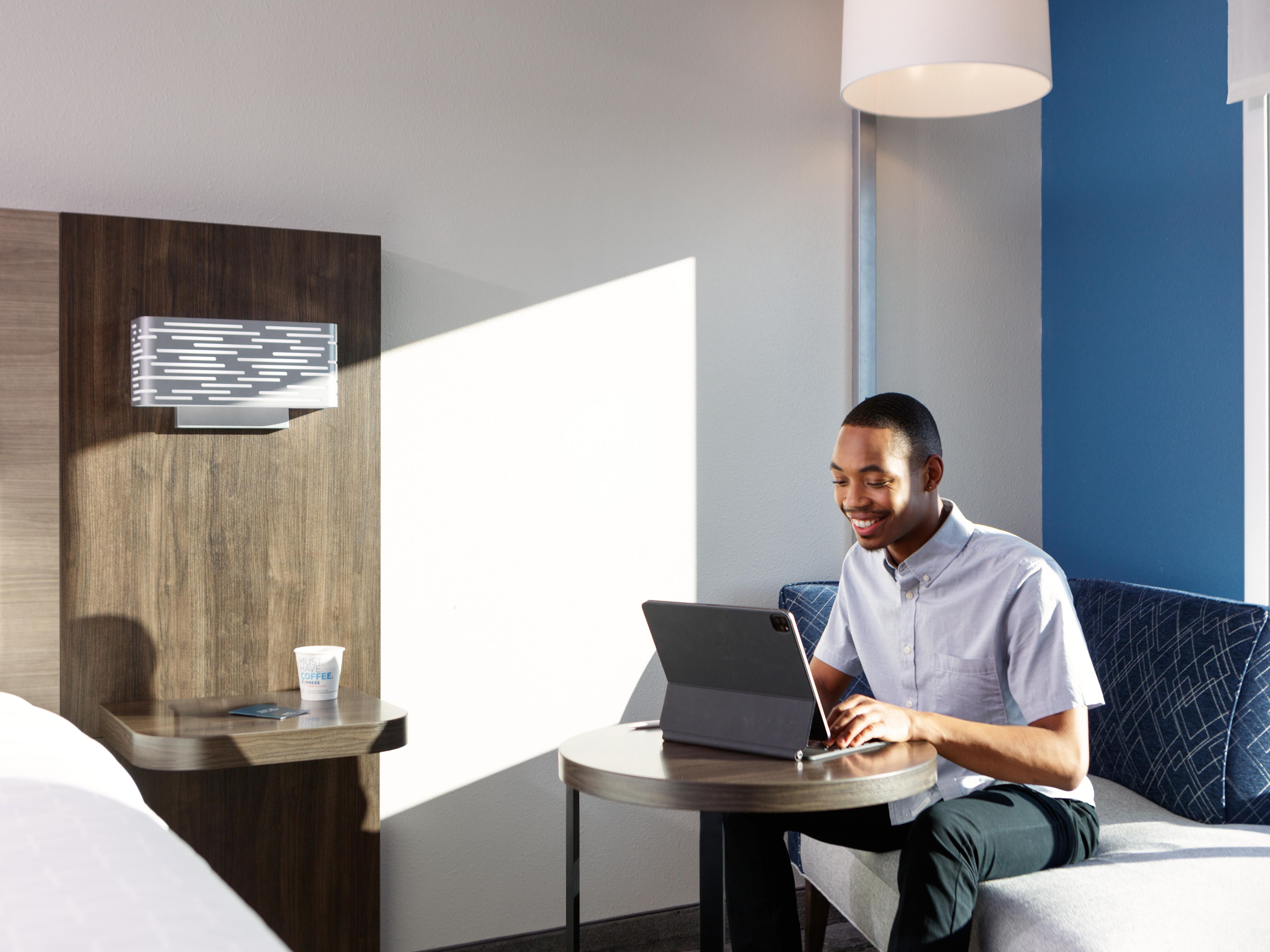 At Holiday Inn Express, we know that a productive meeting starts with the right space. Our meeting spaces are equipped with high-speed Wi-Fi, flexible seating arrangements, and A/V equipment to ensure your presentations shine.  