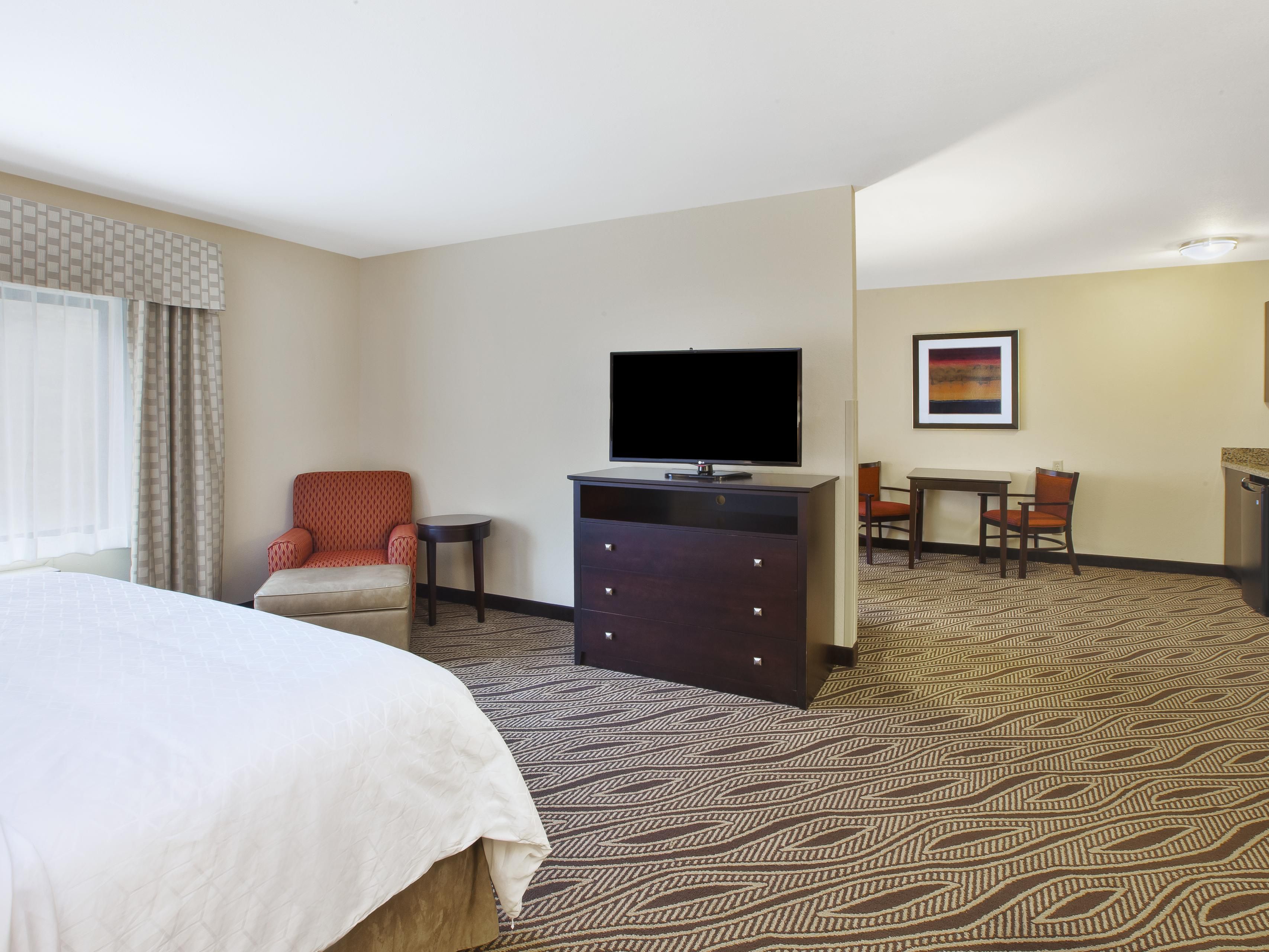 Our King Suite has everything you need for a great night.