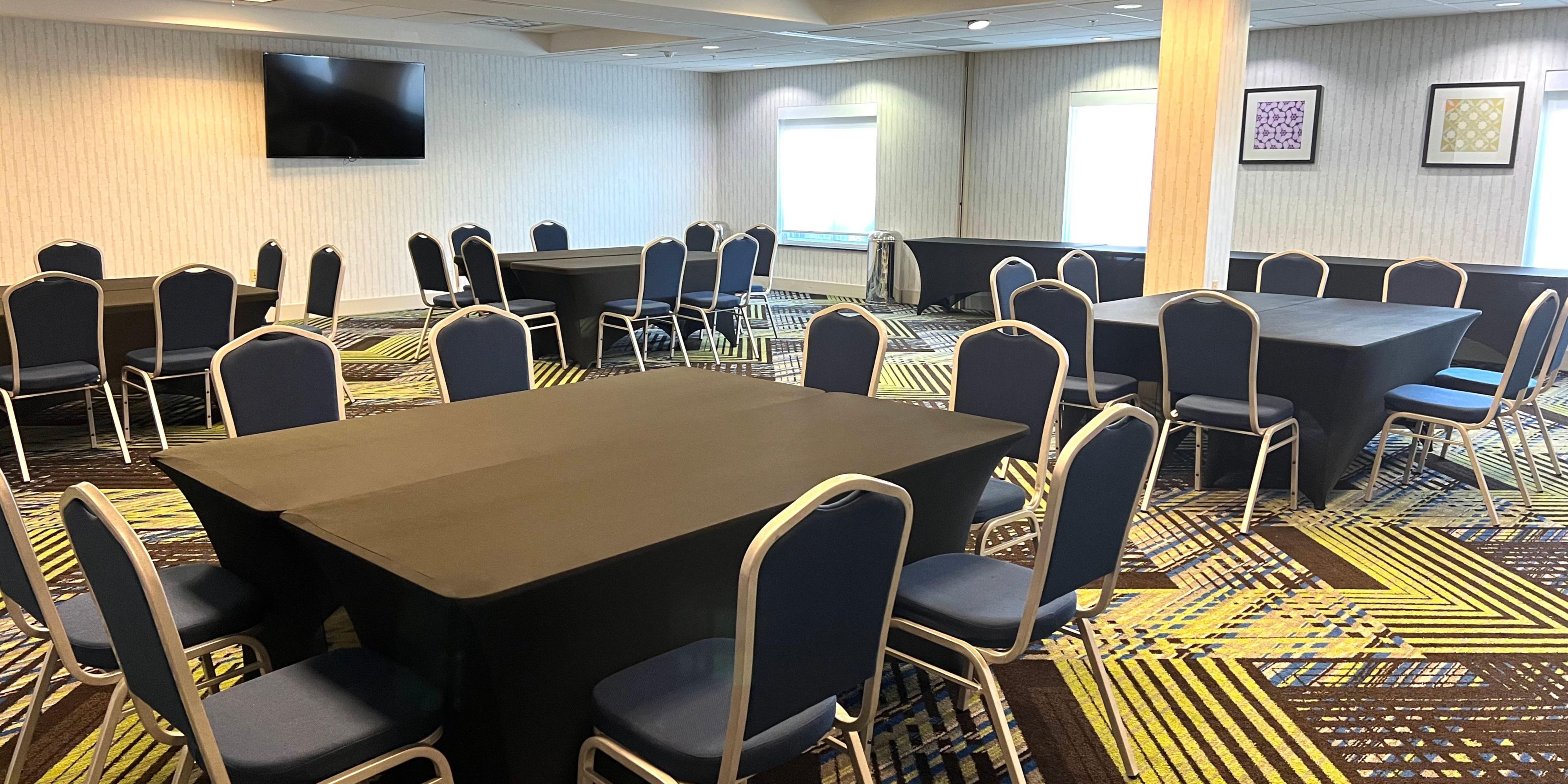 With up to 1,600 square feet of flexible meeting space, the Holiday Inn Express and Suites Waukegan IL is perfectly suited to host your small to medium-sized meeting or event.  The knowledgeable and attentive sales team will be with you every step of the planning process.  Our attention to detail will make your meeting or event a success.