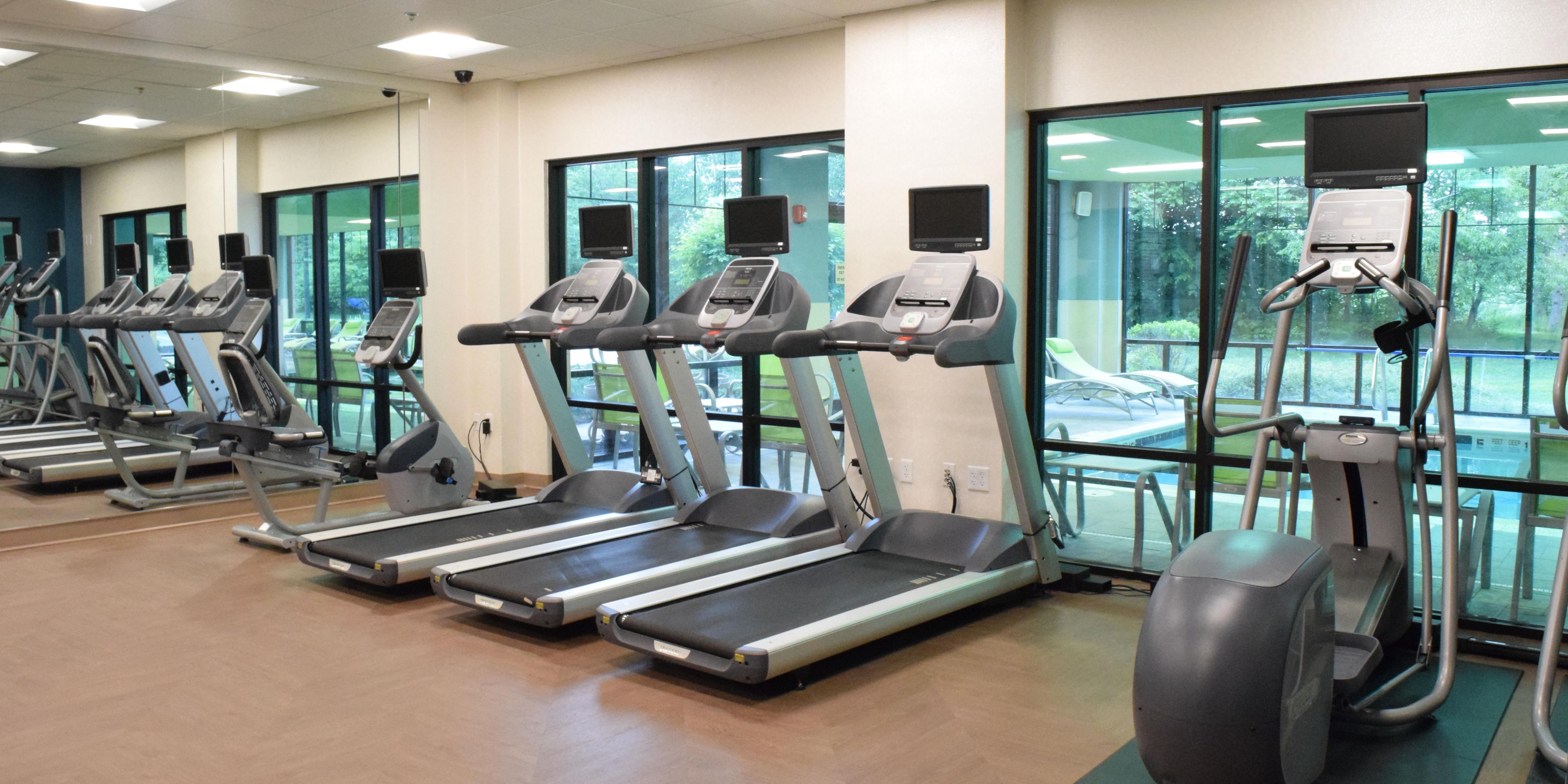 Keep your workout routine intact with our fully equipped 24/7 Fitness Center featuring cardio equipment and free weights. If the weather permits, venture to North Ponds Park, in our backyard, to take advantage of their trails. Relax your muscles in our indoor heated pool and whirlpool spa.