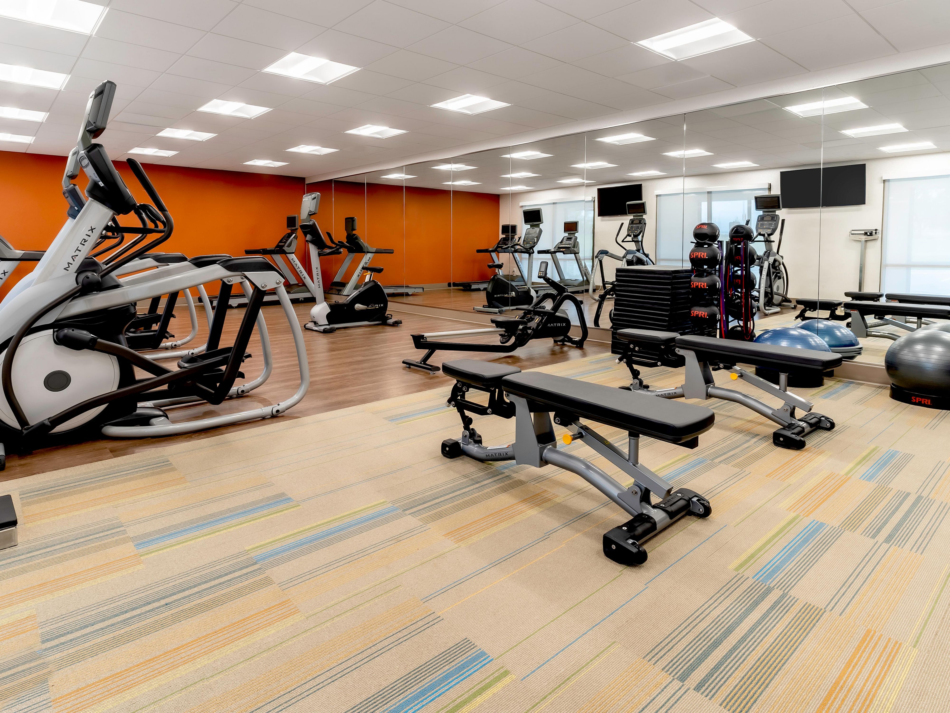 Continue your workout regimen in our 24 hour fitness center