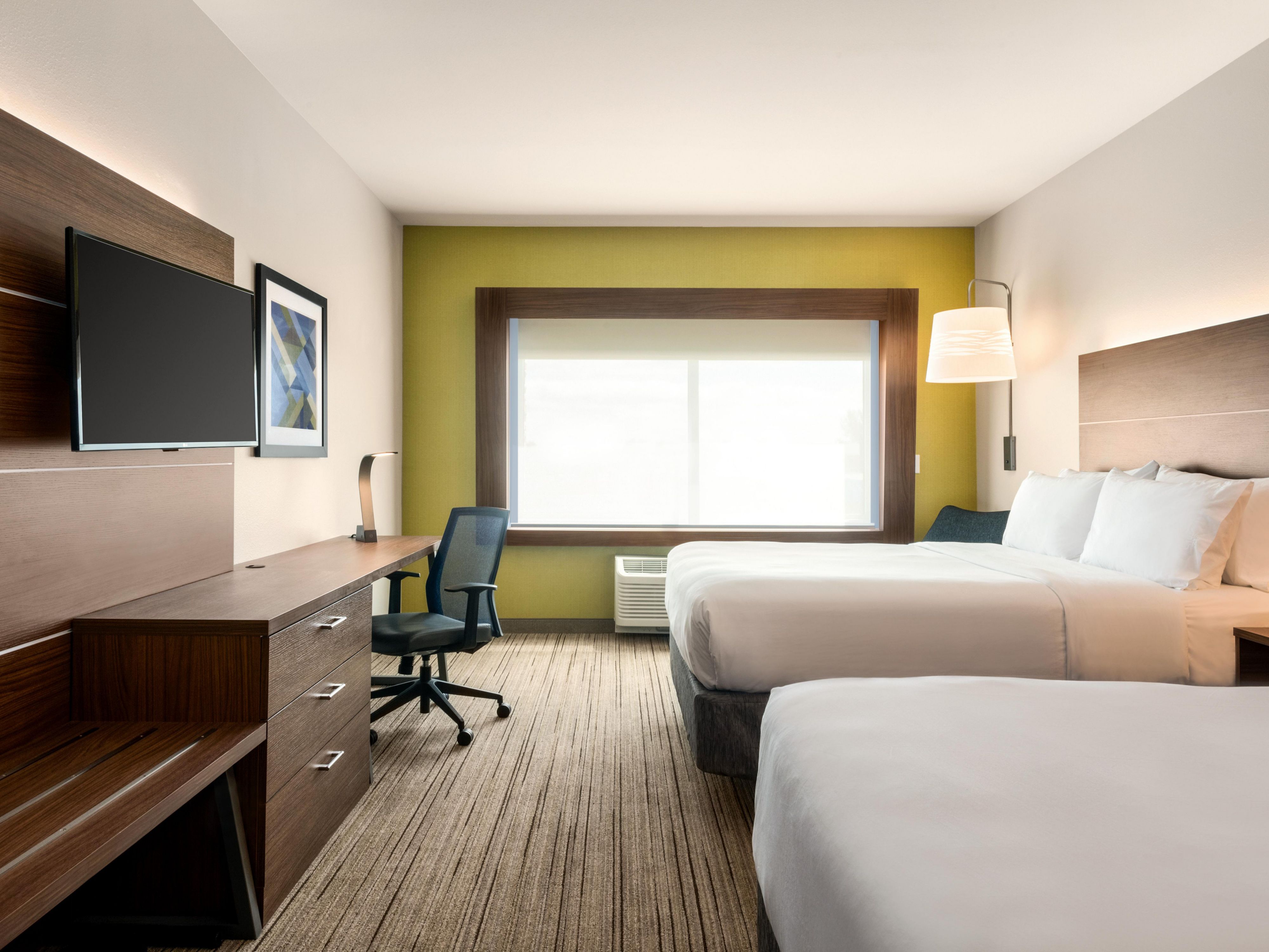 When choosing the Holiday Inn Express & Suites you choose a hotel with unbeatable guest service and hotel amenities such as free breakfast, and a pool with on-site fitness center. Our guest rooms feature luxurious bedding, spacious work space, complimentary WiFi. Call one of our Sales Manager's today to book a block of rooms for your next event.