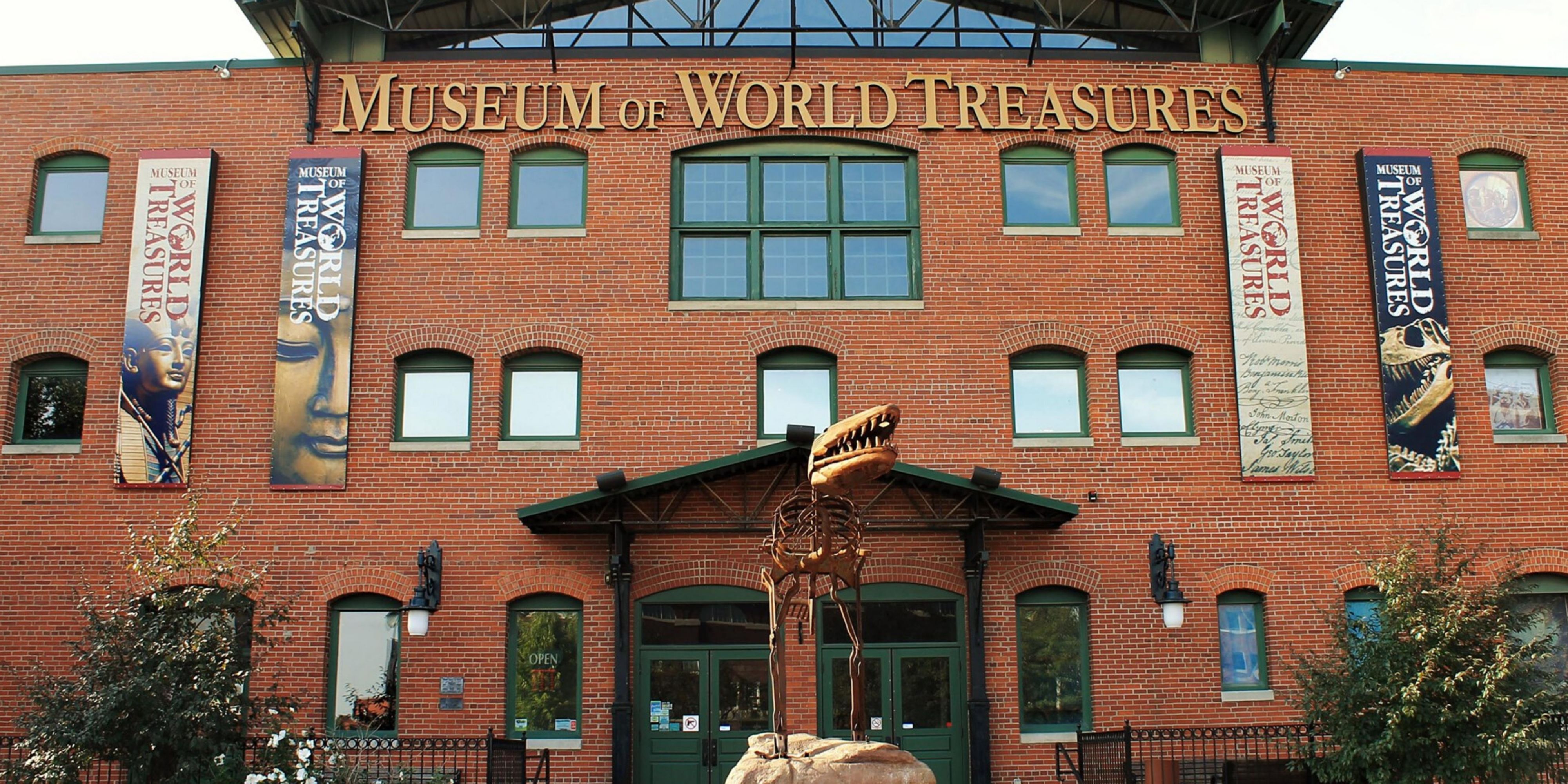 Discover stories of crusty bones and long-lost creatures, marvel at Egyptian mummies, uncover the secrets of ancient civilizations and enter the battlefields of World Wars. The Museum of World Treasures has three floors of exhibits and surprises around every corner, you'll unlock the stories of the past.