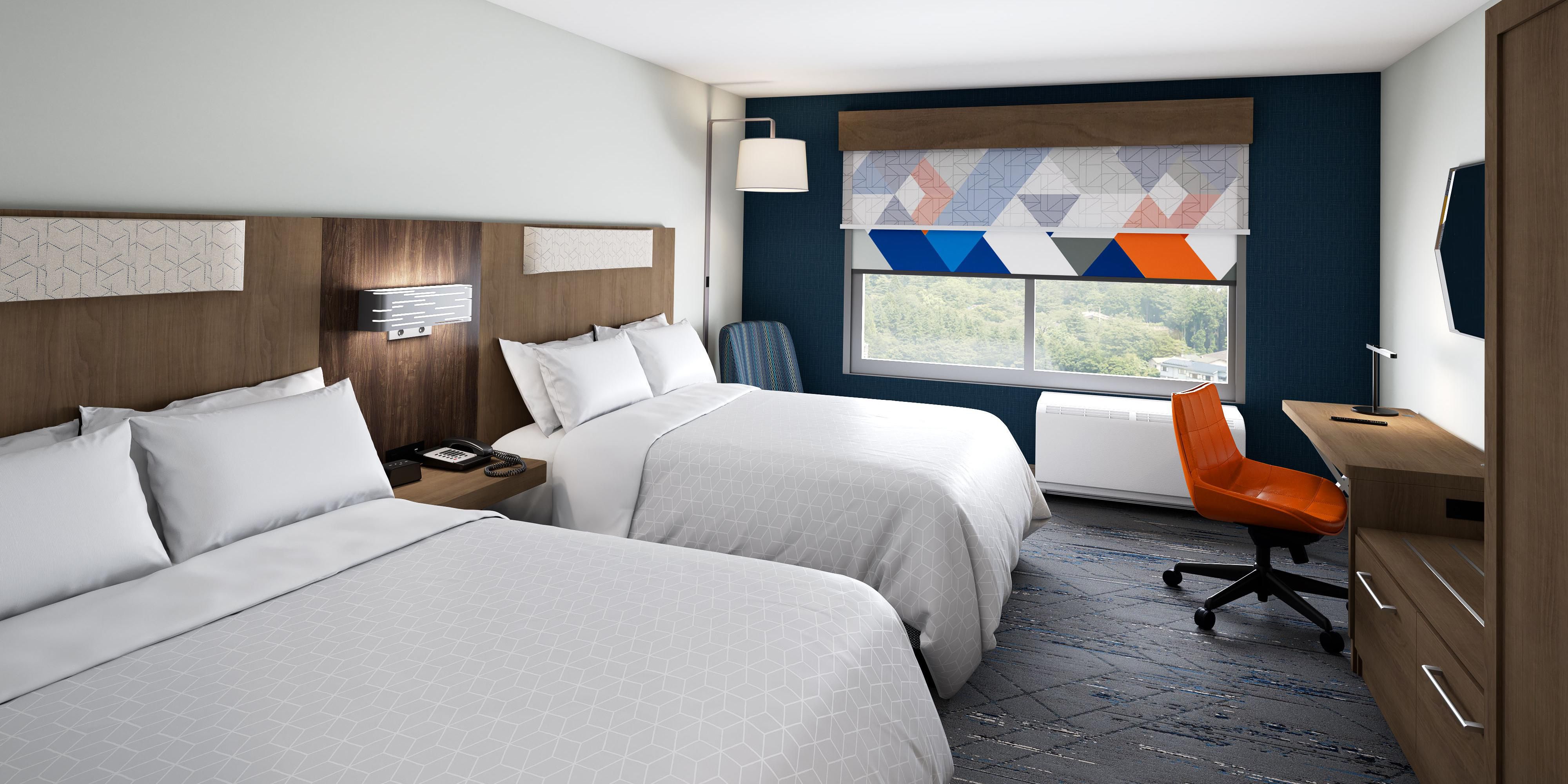 With true double queen beds, your family has plenty of room to get a great night's sleep. Perfect for sports team travel, our spacious rooms provide plenty of space to get geared up for the big game.