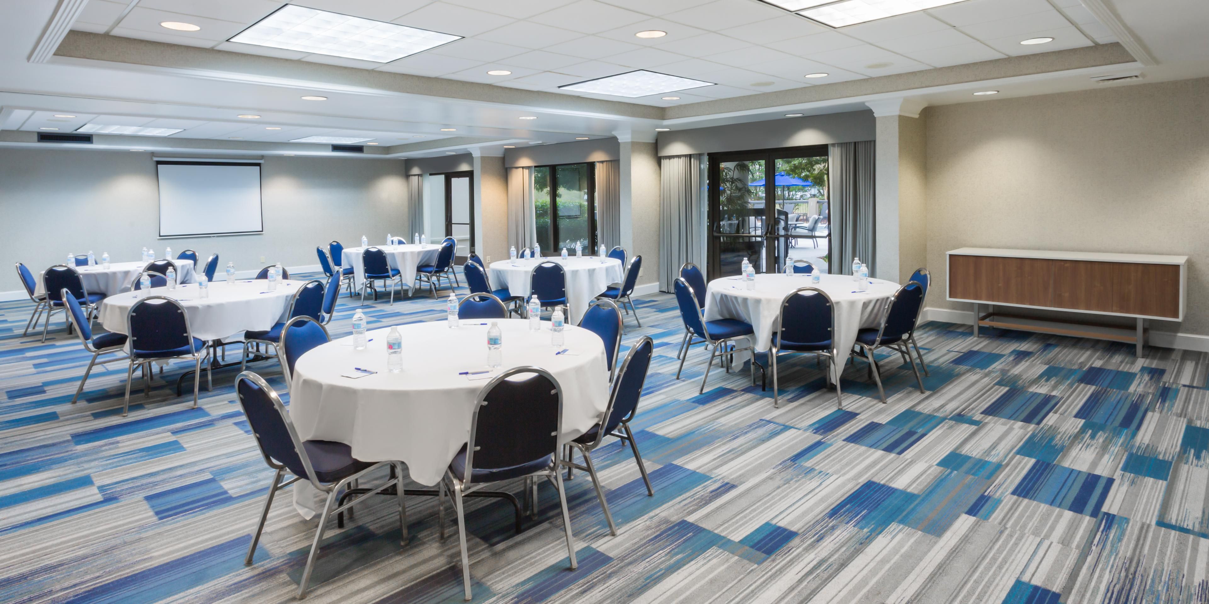 Our newly remodeled meeting & events rooms can accommodate up to 100 people in a variety of settings. Choose from several local caterers or feel free to bring in your own. A/V equipment is available for rent & room rental fee is based on season and time of day.