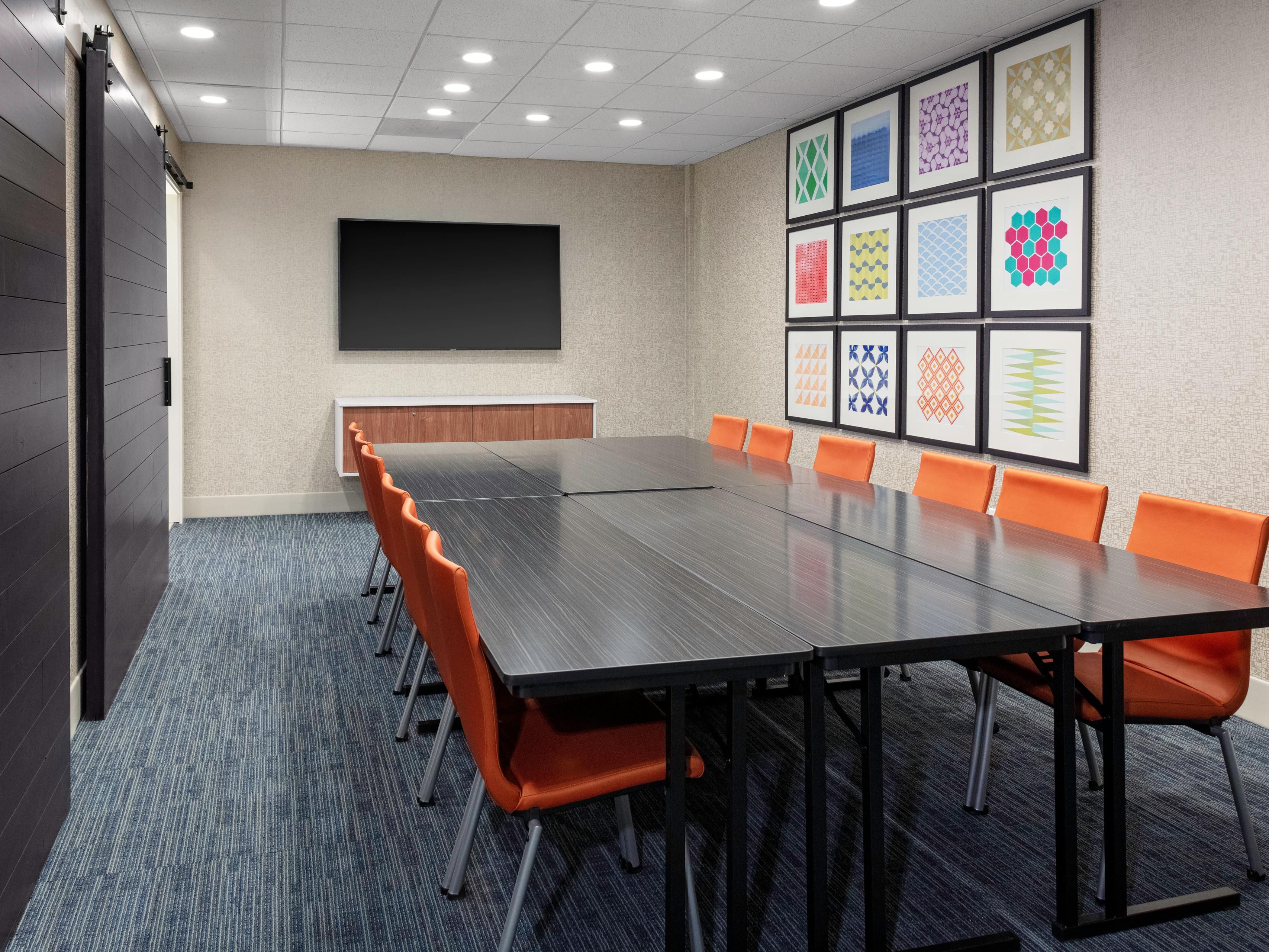 Experience seamless meetings and events at the Holiday Inn Express & Suites Wilmington West - Medical Park with our versatile 400-square-foot event and conference space. Ideal for small to medium-sized groups, we offer comprehensive support, including catering and A/V equipment, to ensure the occasion goes off without a hitch.
