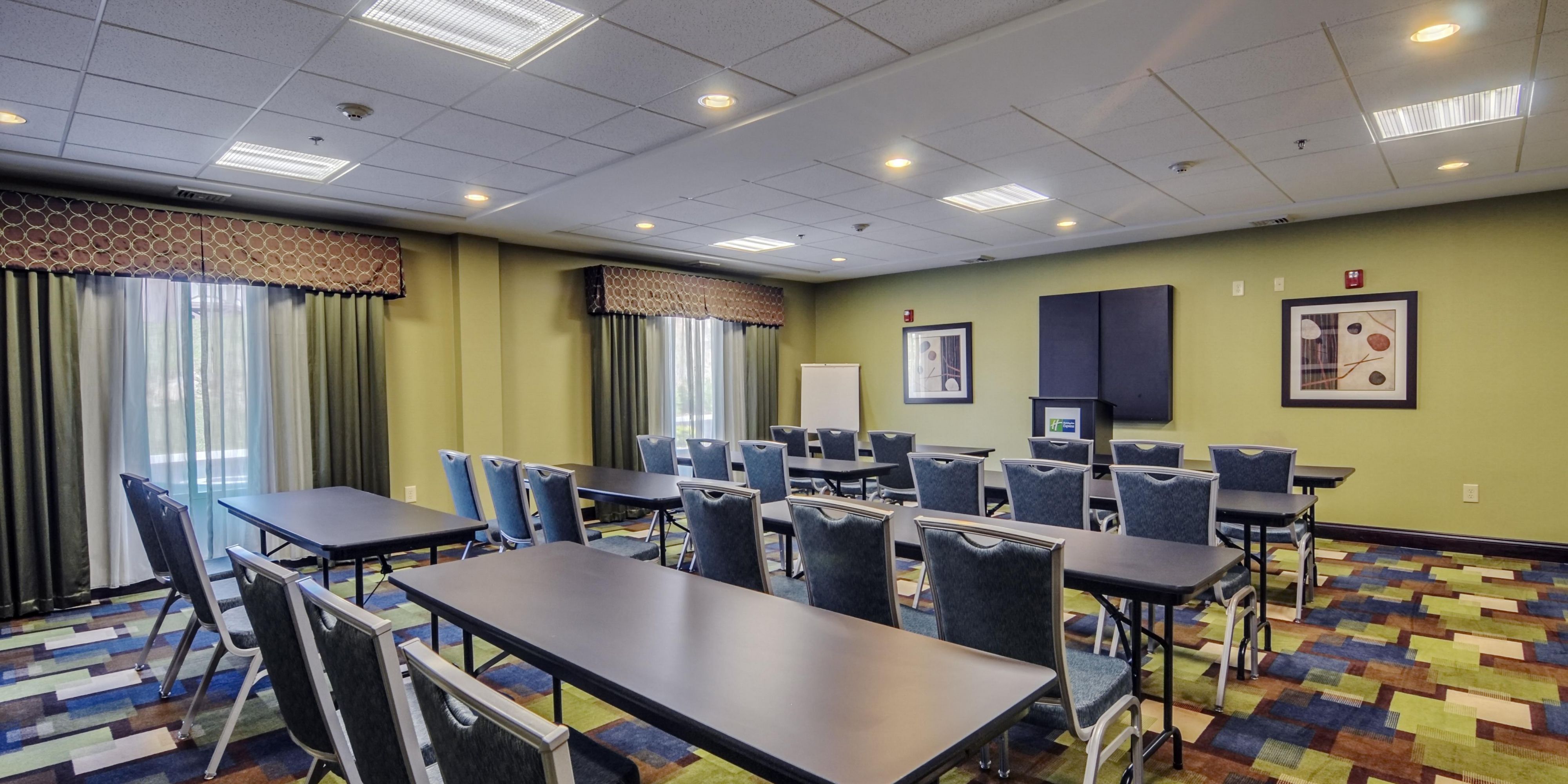 Our meeting room can hold up to 50 people, ideal for any small gathering or meeting you plan on having! 