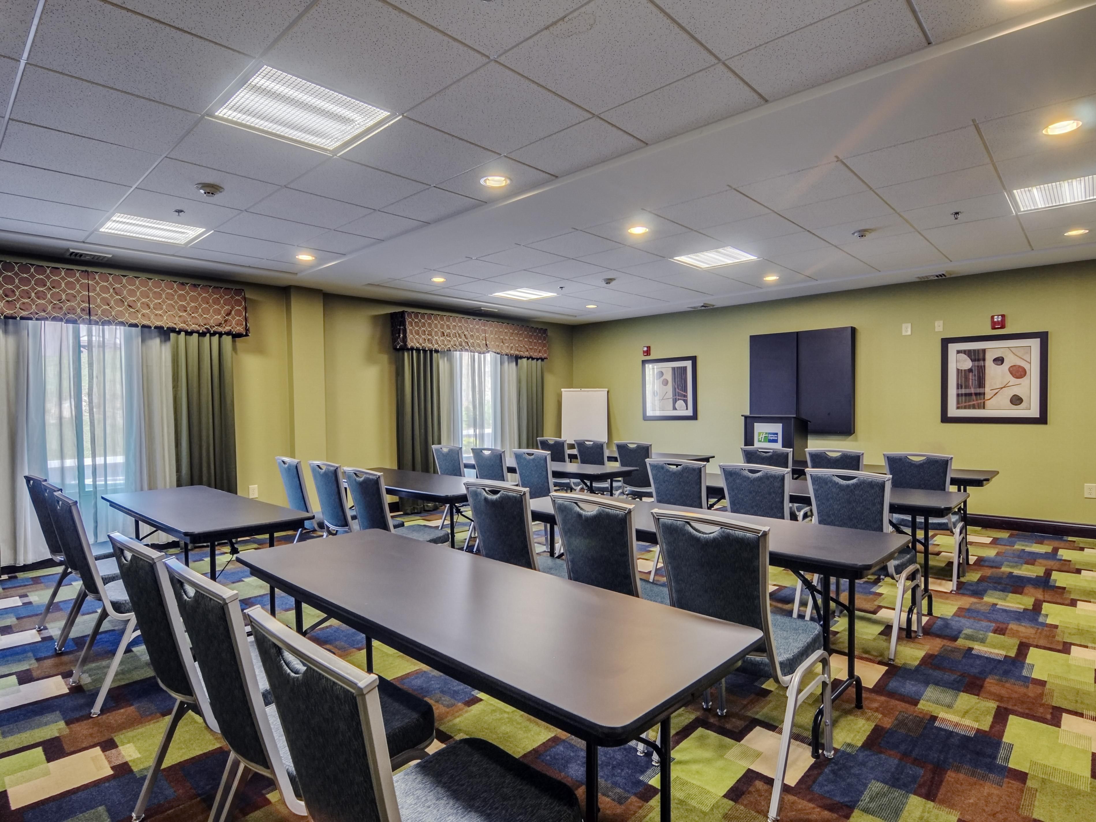 Our meeting room can hold up to 50 people, ideal for any small gathering or meeting you plan on having! 