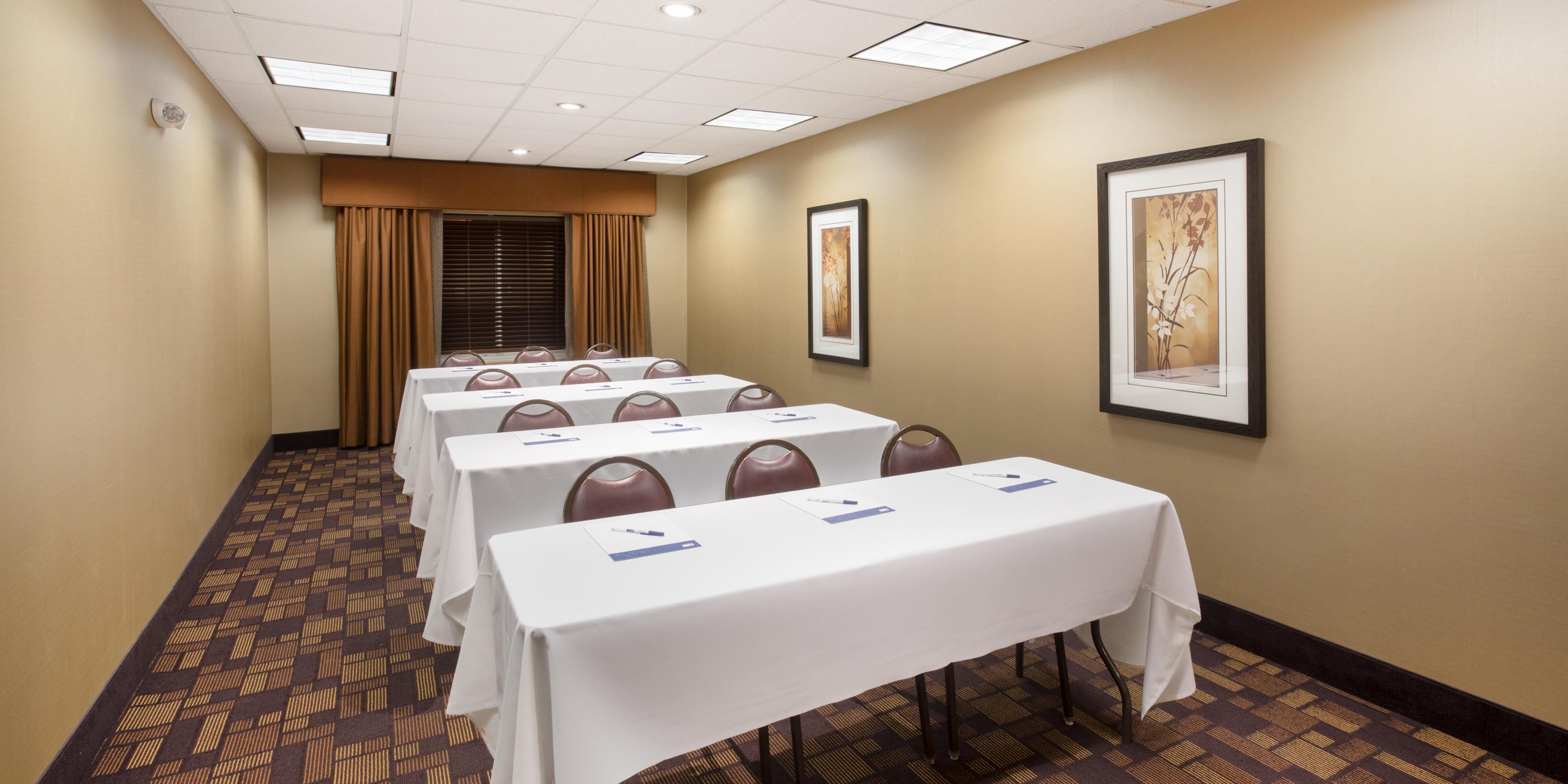 Plan your small meeting here at the Holiday Inn Express - Yankton. For seating up to 20, we would love to be your host.