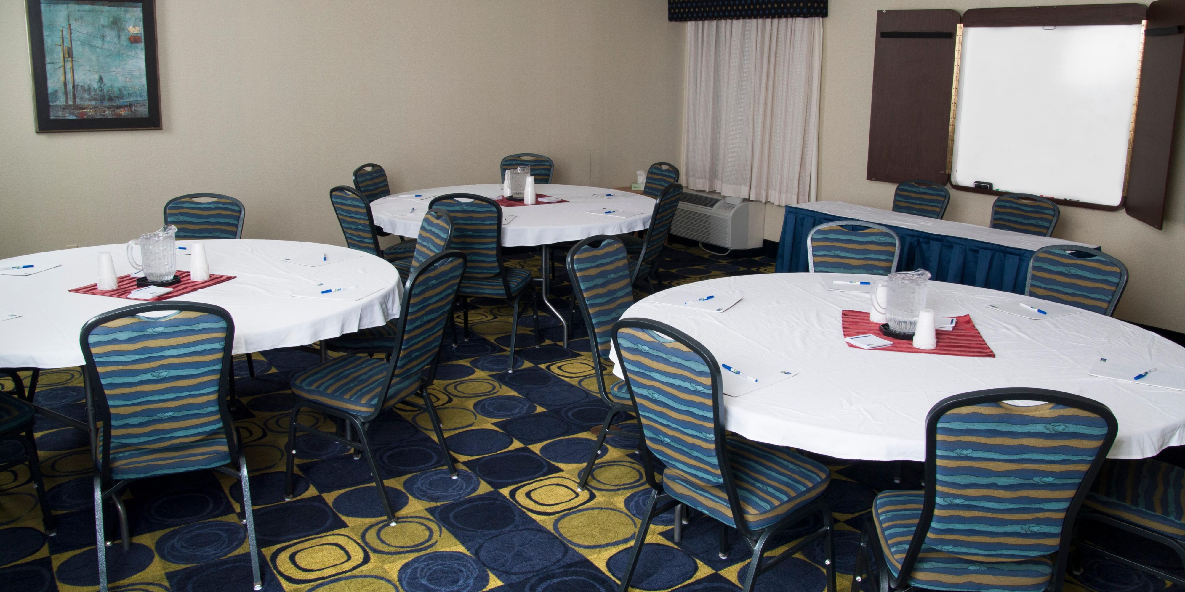 Experience our versatile 600 square feet of space for your next event.  Perfect for small to medium sized groups we will work with you to set up all the essentials you need for your meeting including catering and a/v equipment.