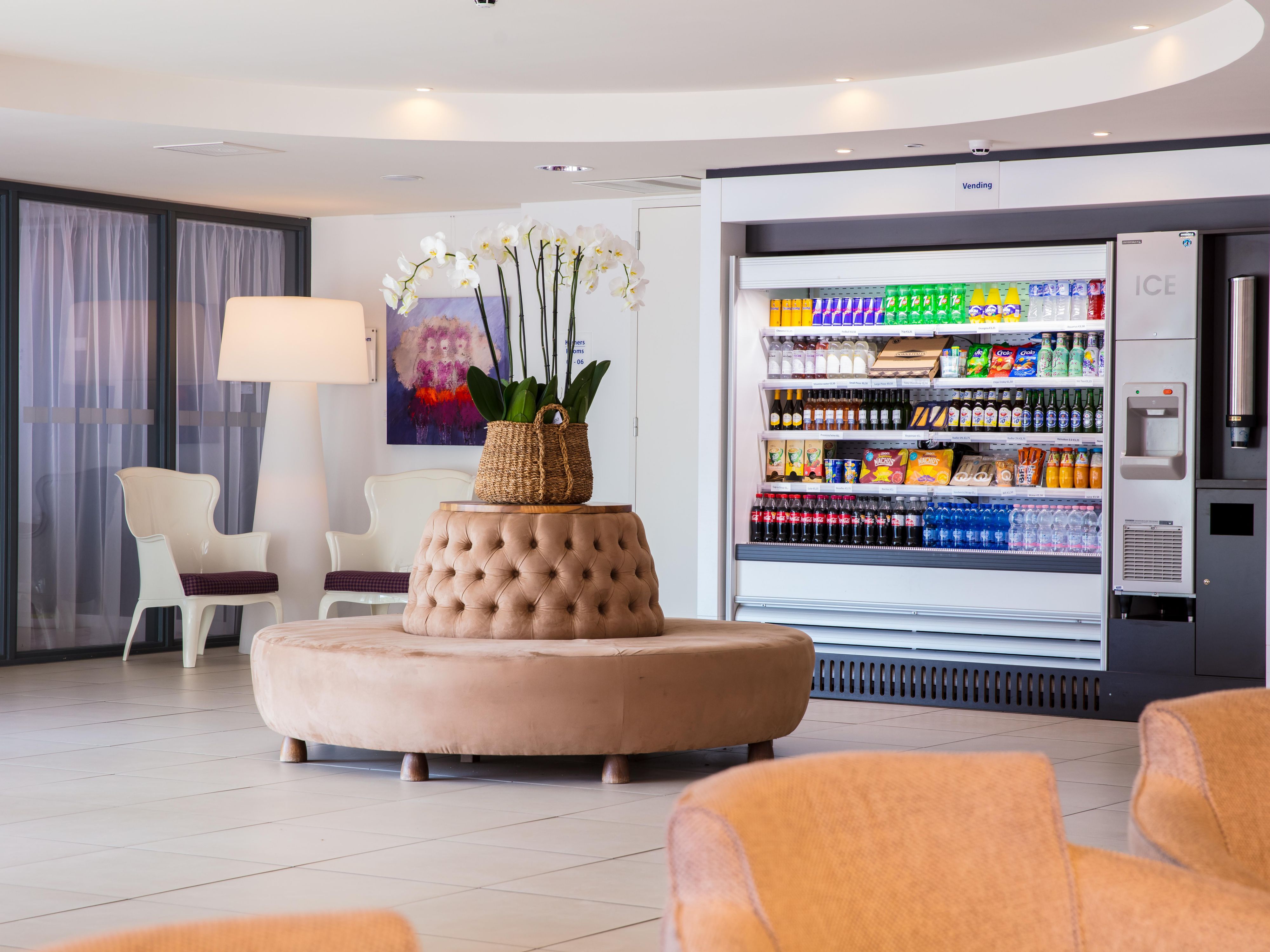 Experience convenience like never before with our 24-hour mini kiosk, always ready to serve our valued guests. Whether it's a late-night snack or a quick drink, we've got you covered around the clock. Your comfort is our priority!