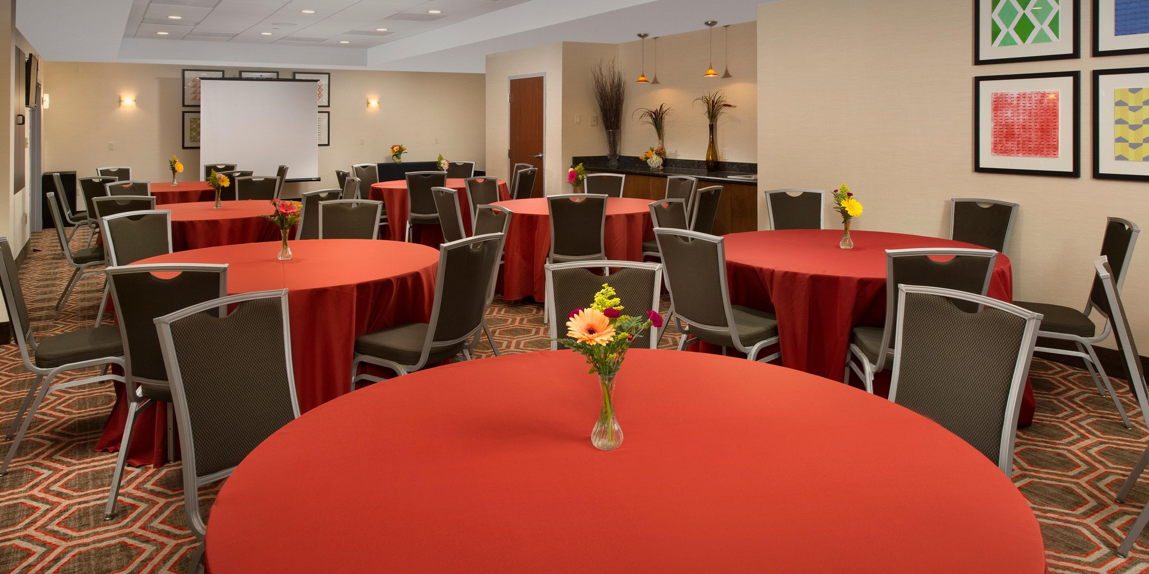 Enjoy our innovative, newly renovated meeting space Holiday Inn Express Baltimore at the Stadiums. We boast 3 meeting rooms with 1300 sq. ft of event space with complimentary Wi-Fi and onsite parking included. 